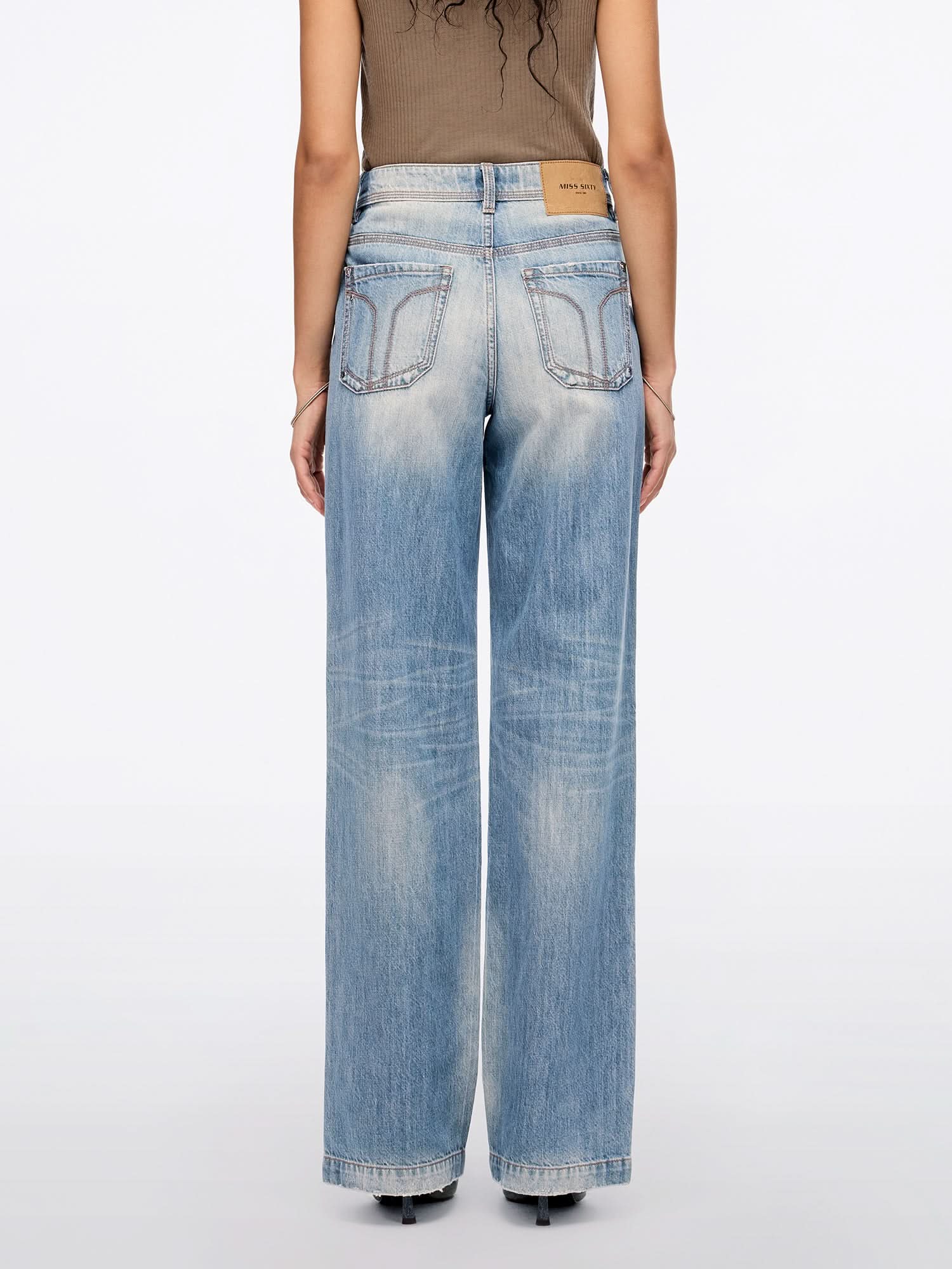 Distressed Straight-fit Jeans