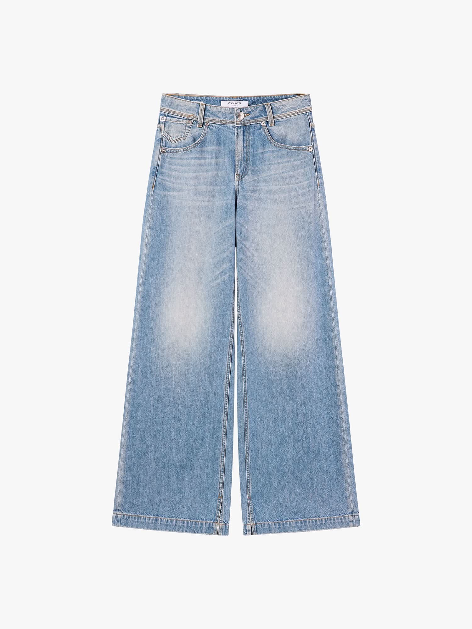 Distressed Wide Leg Jeans