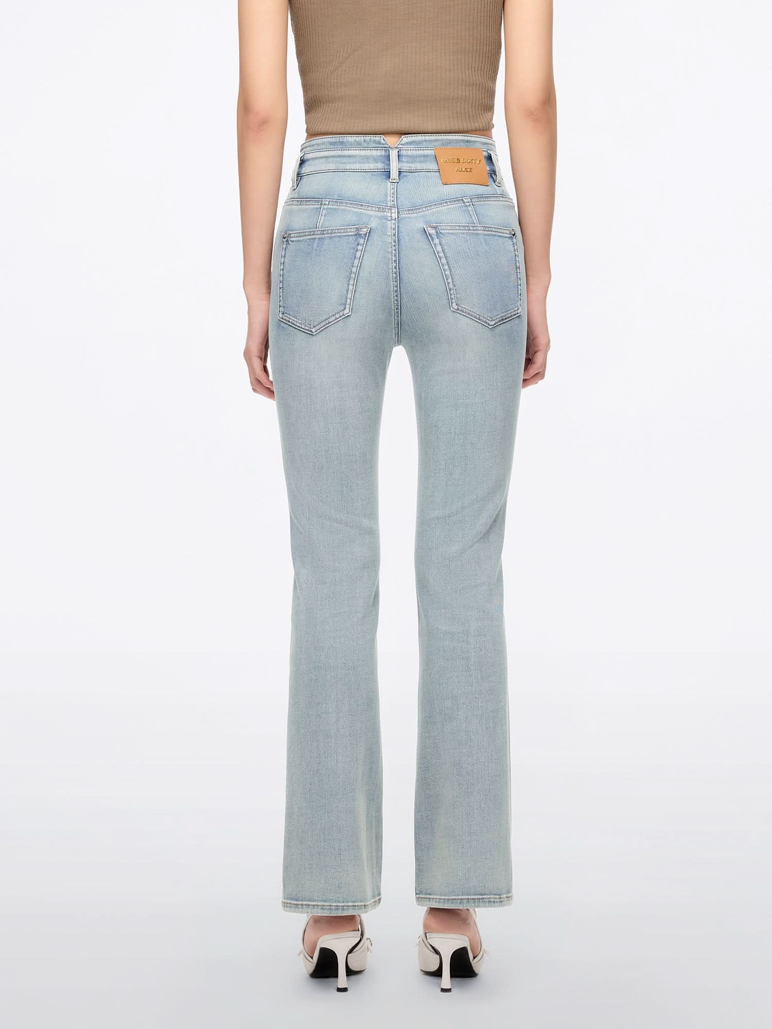 High Waisted Flare Jeans-ALICE