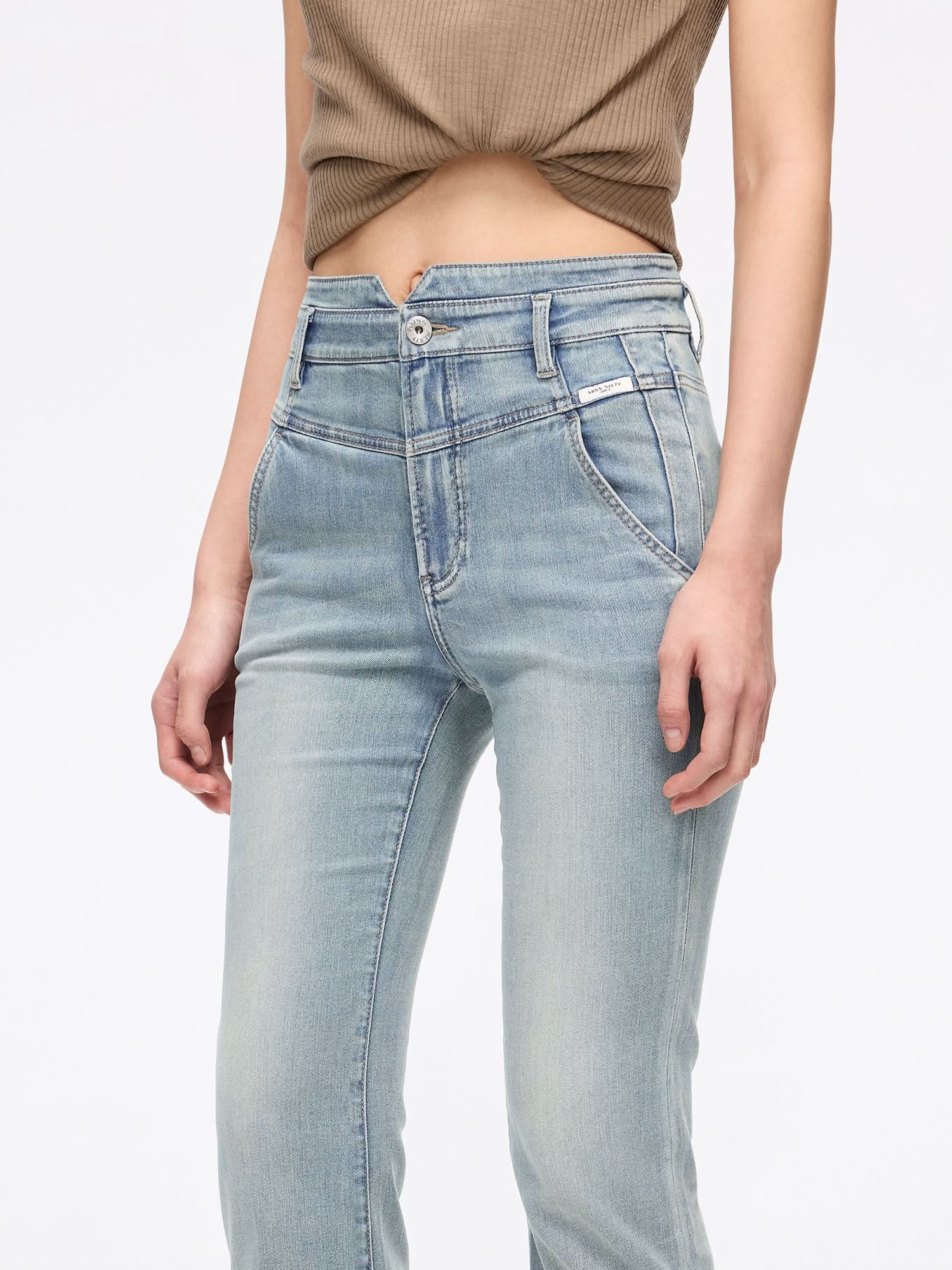 High Waisted Flare Jeans-ALICE