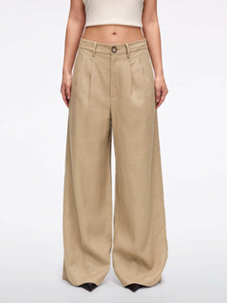 Linen Straight-Leg Pants