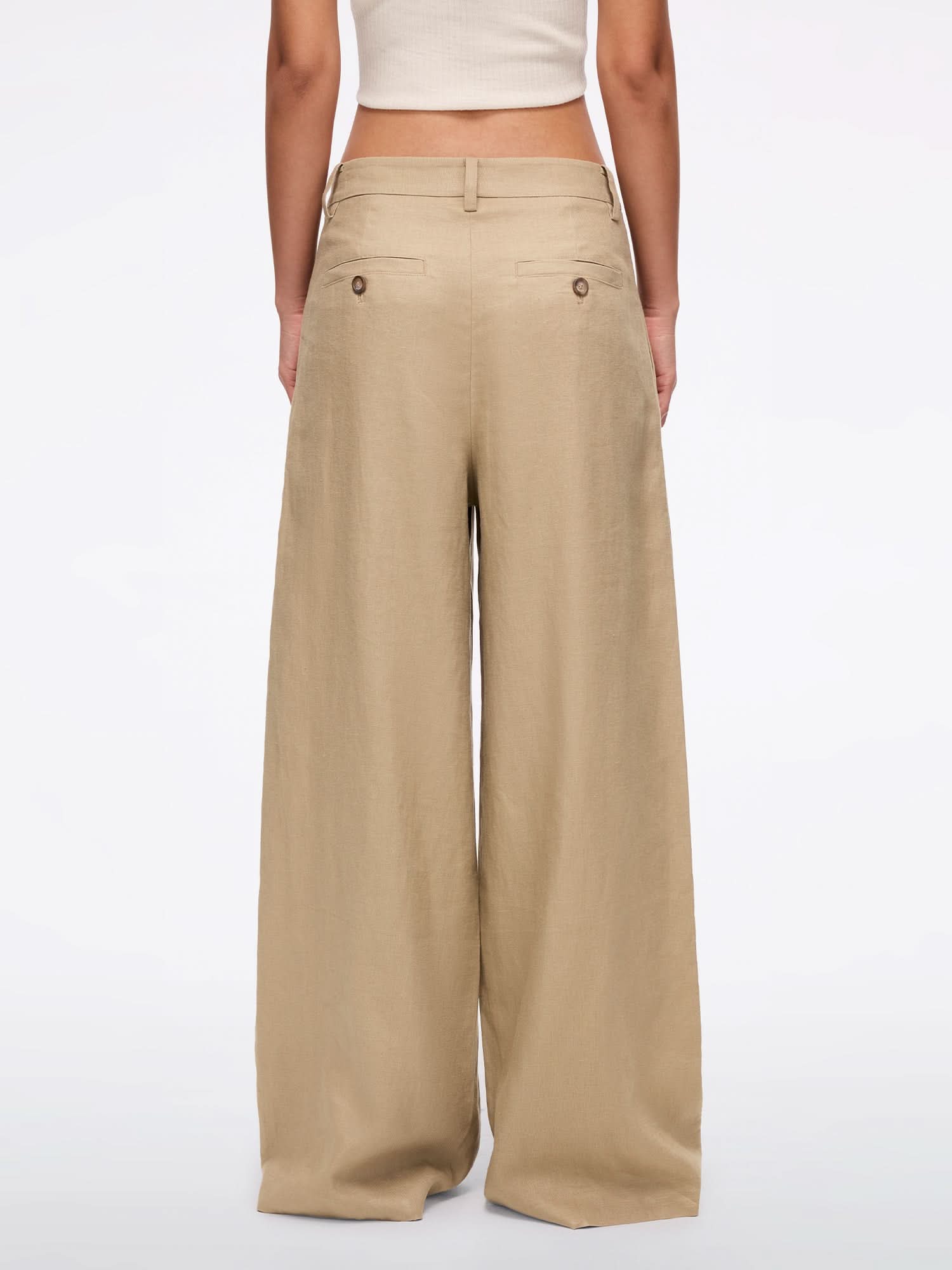 Linen Straight-Leg Pants
