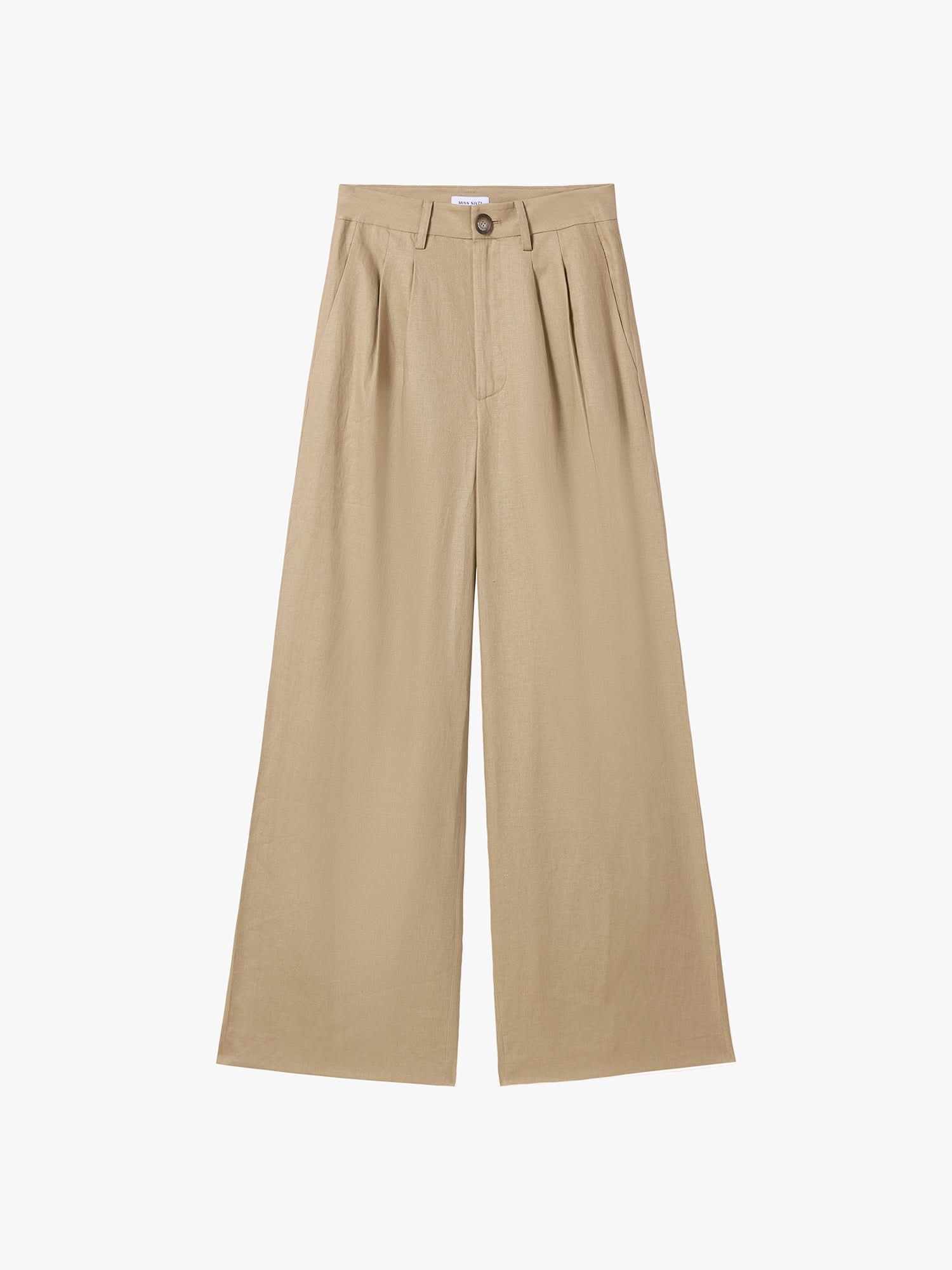 Linen Straight-Leg Pants