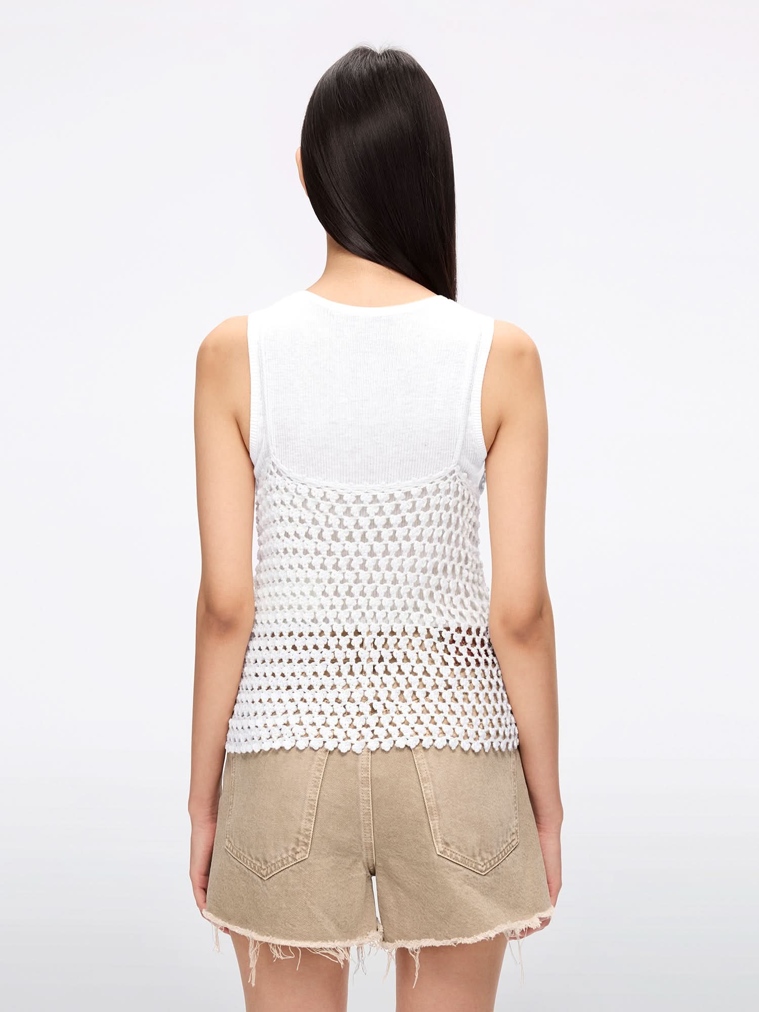 Crochet Vest Two-Piece Set