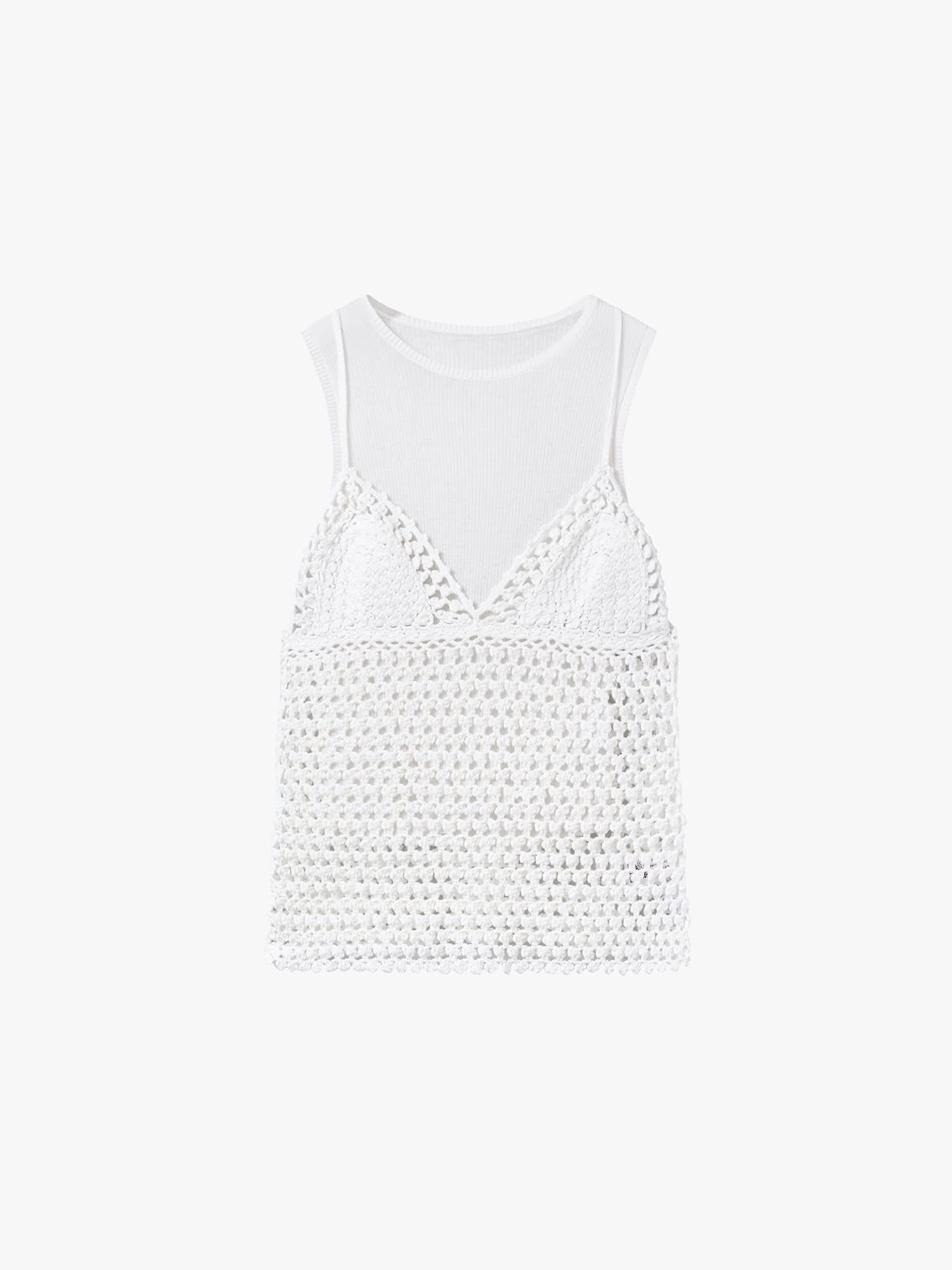 Crochet Vest Two-Piece Set