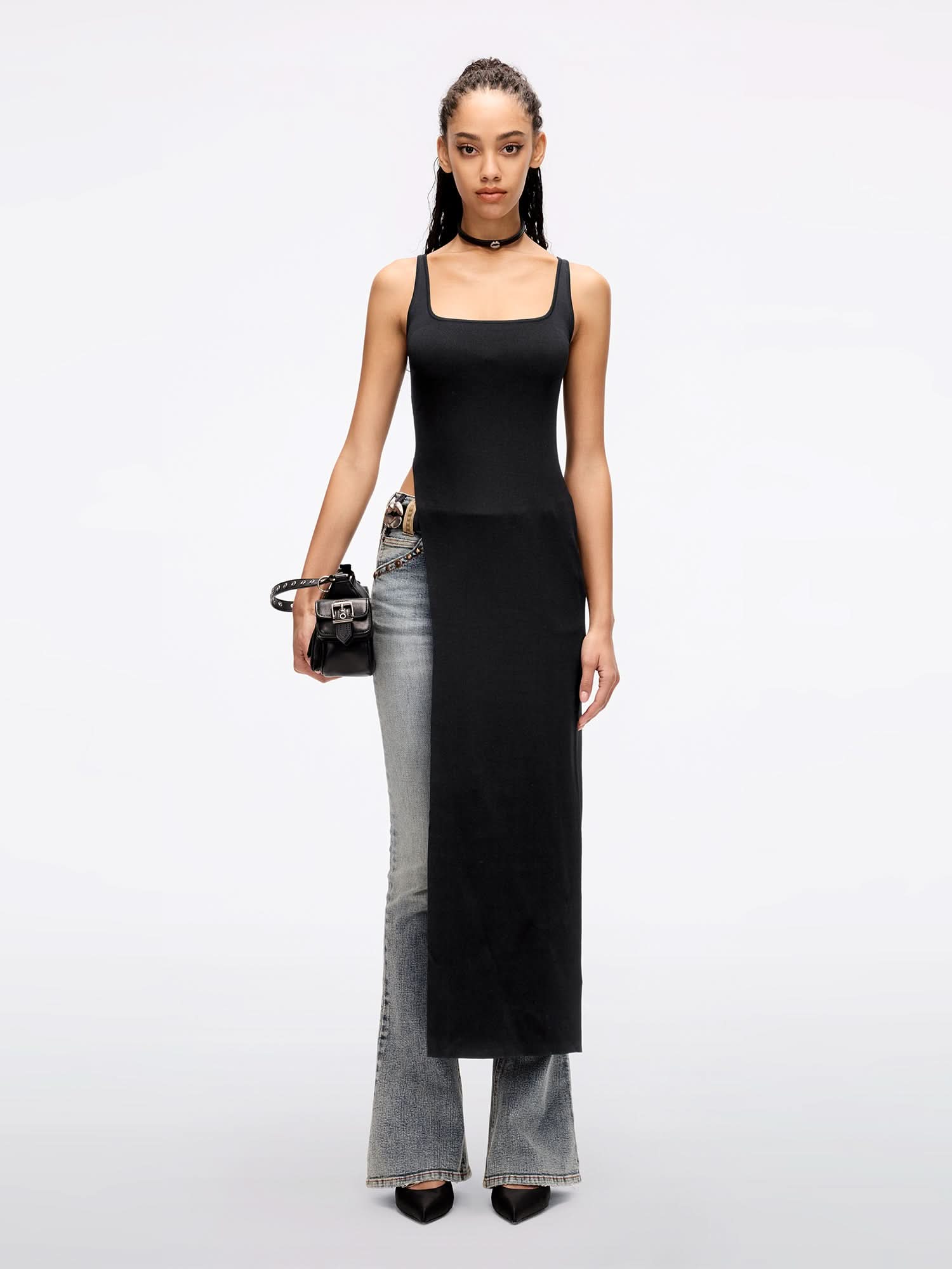 Sleeveless Split-Back Dress