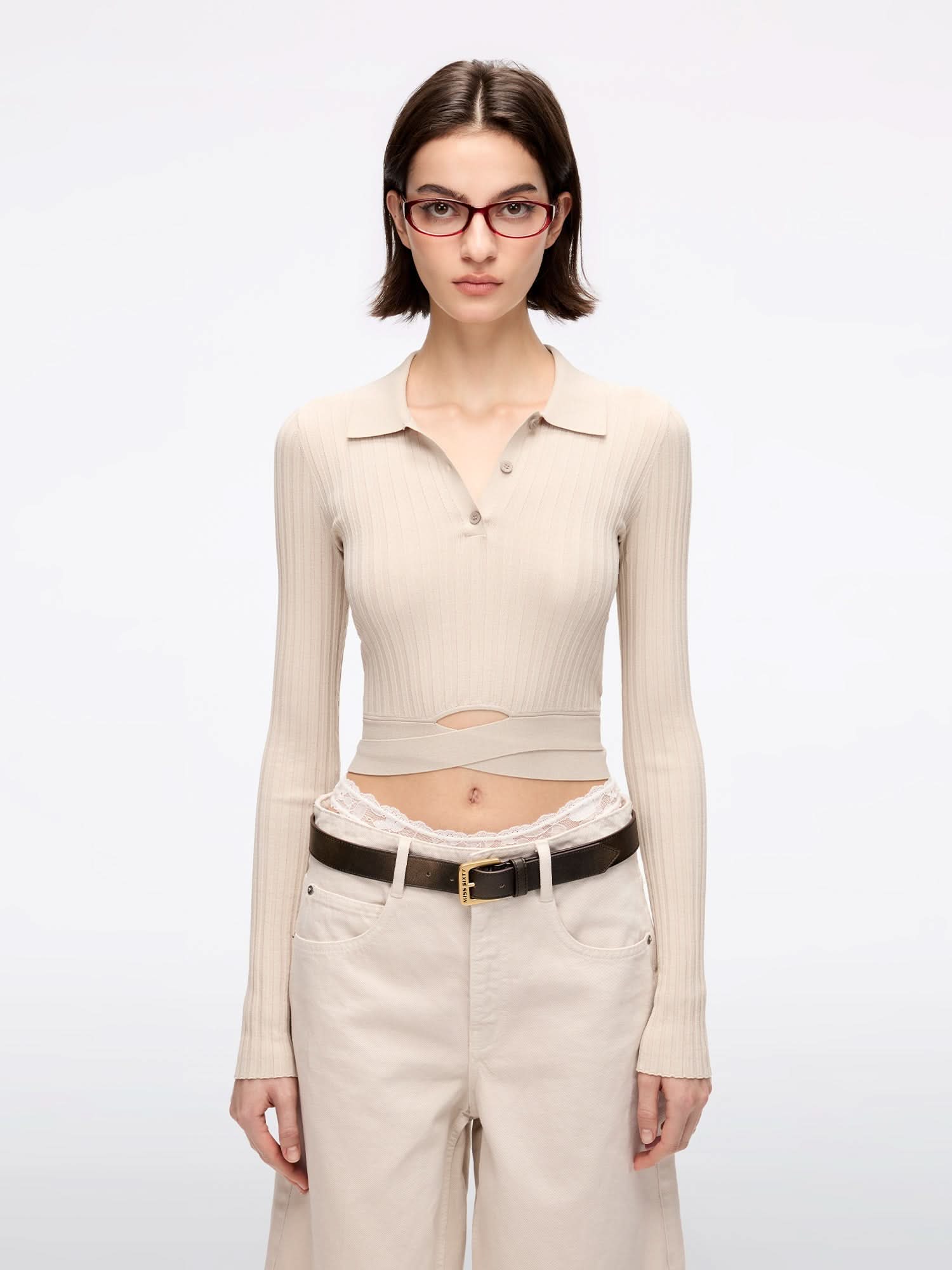 Slim Fit Knitted Polo Shirt
