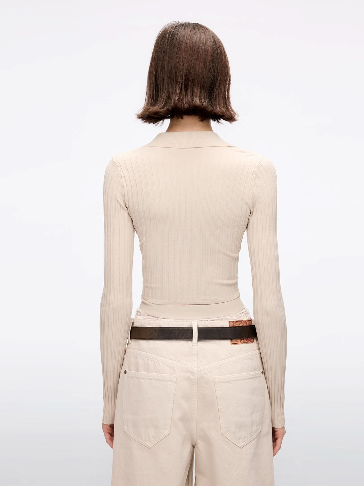 Slim Fit Knitted Polo Shirt