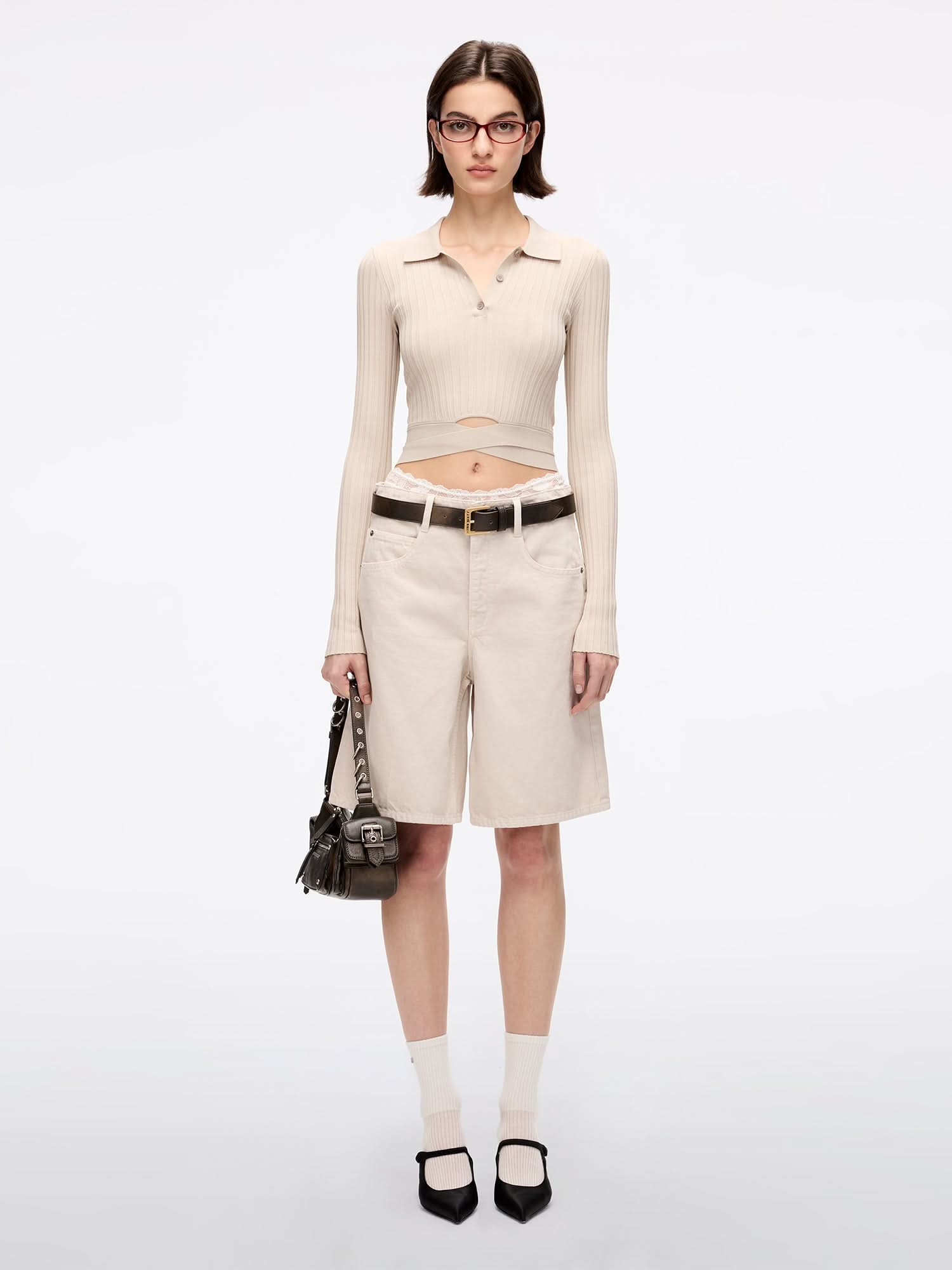 Slim Fit Knitted Polo Shirt