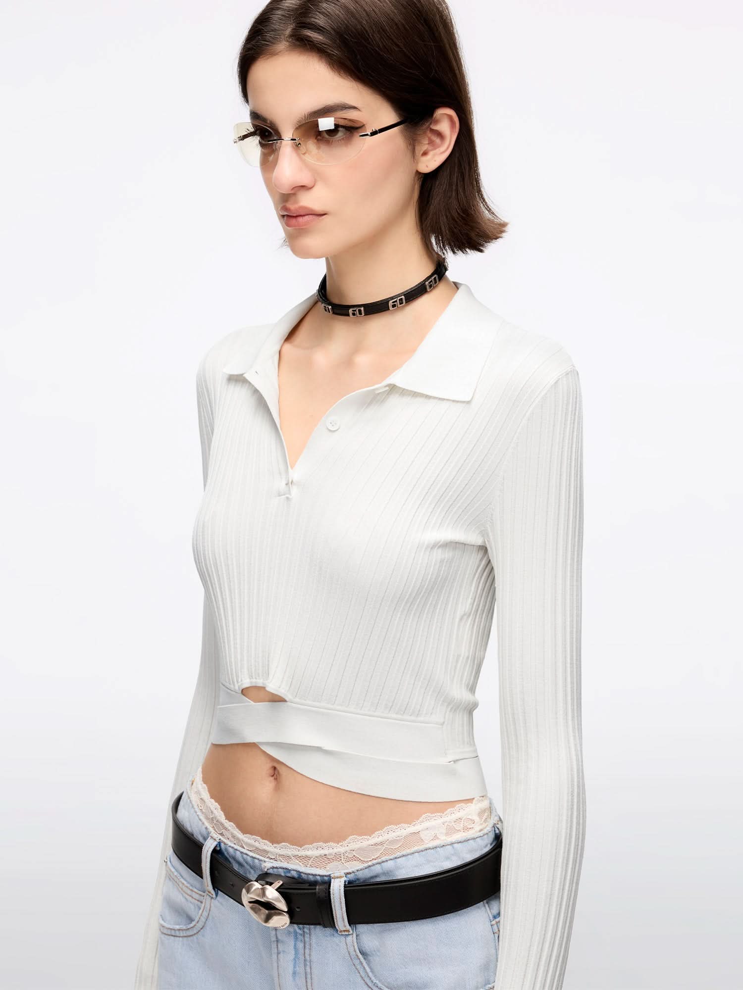 Slim Fit Knitted Polo Shirt