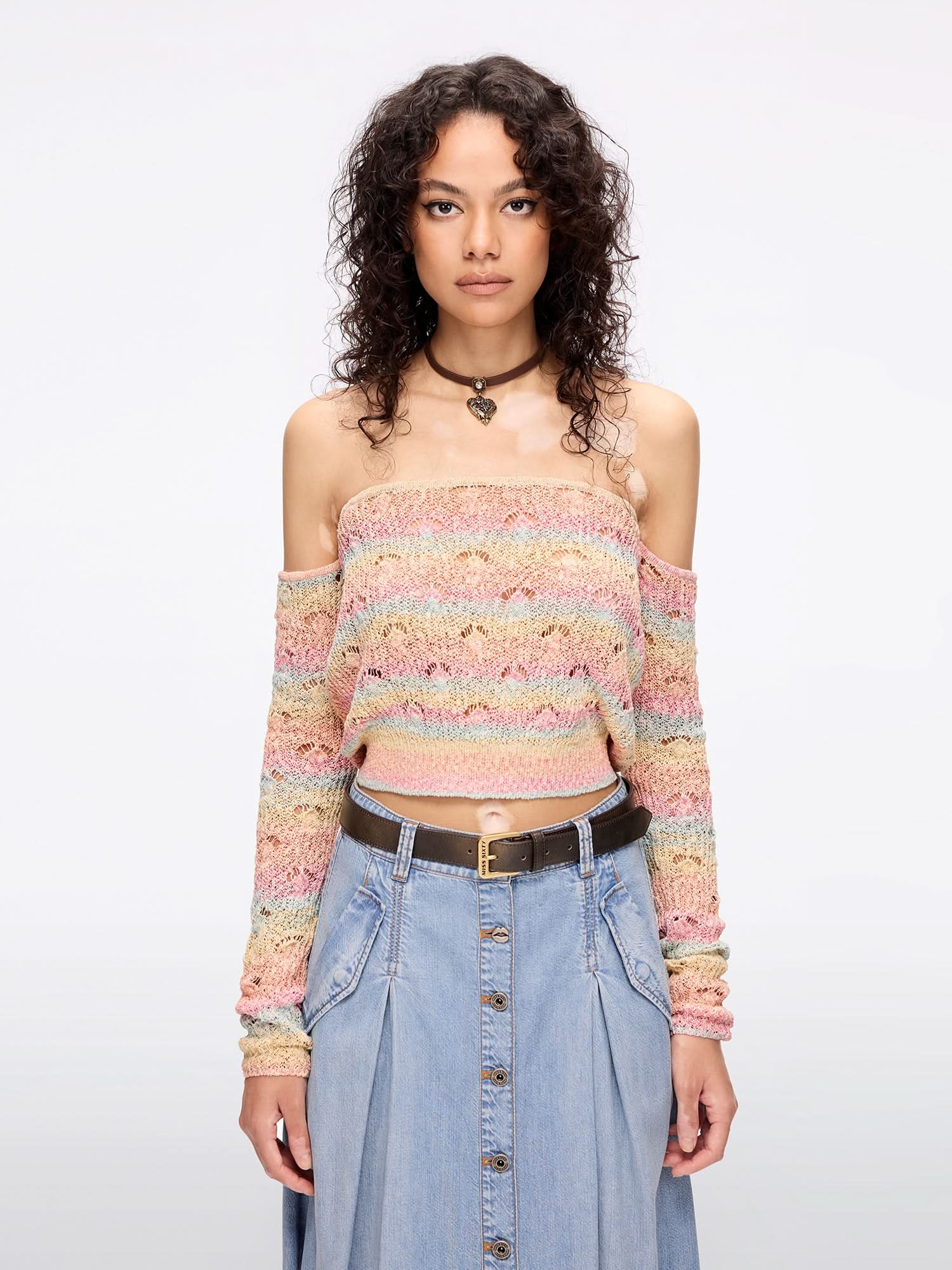 Off-Shoulder Knit Top