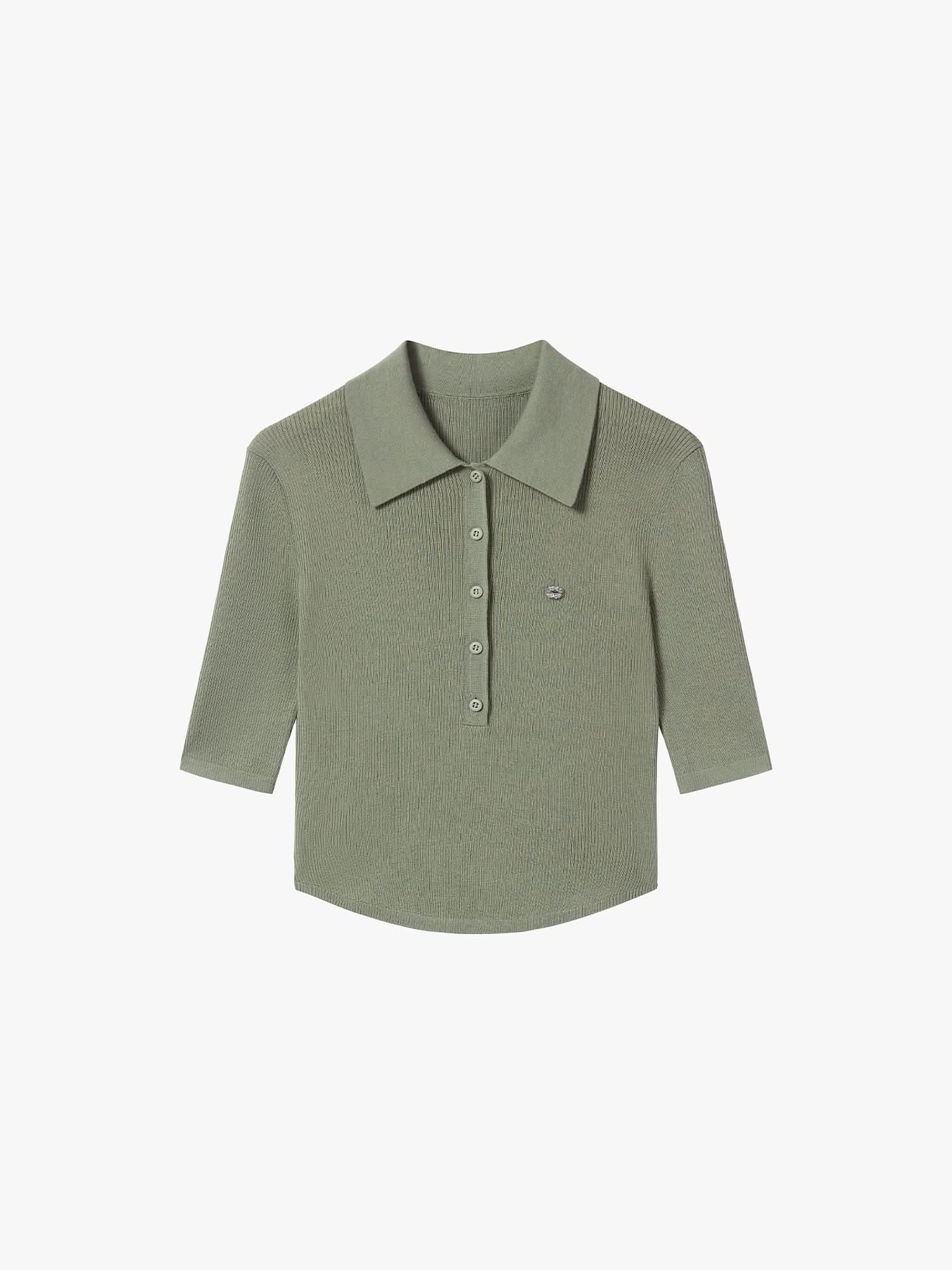 Fitted Cropped Knit Top