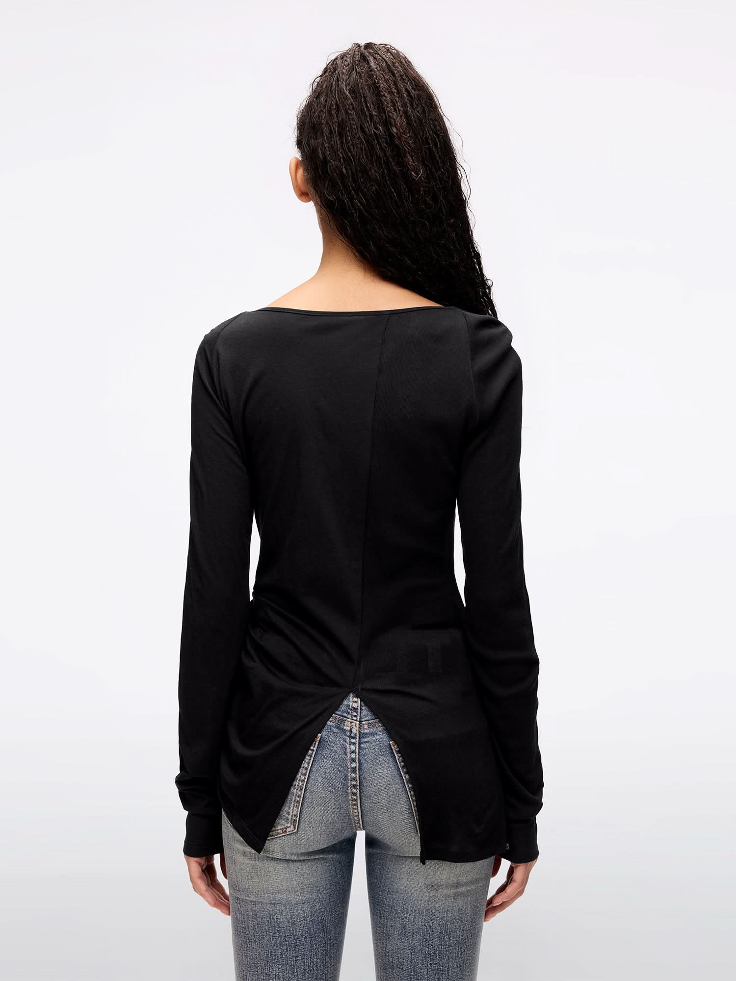 Square Neck Drawstring T-Shirt