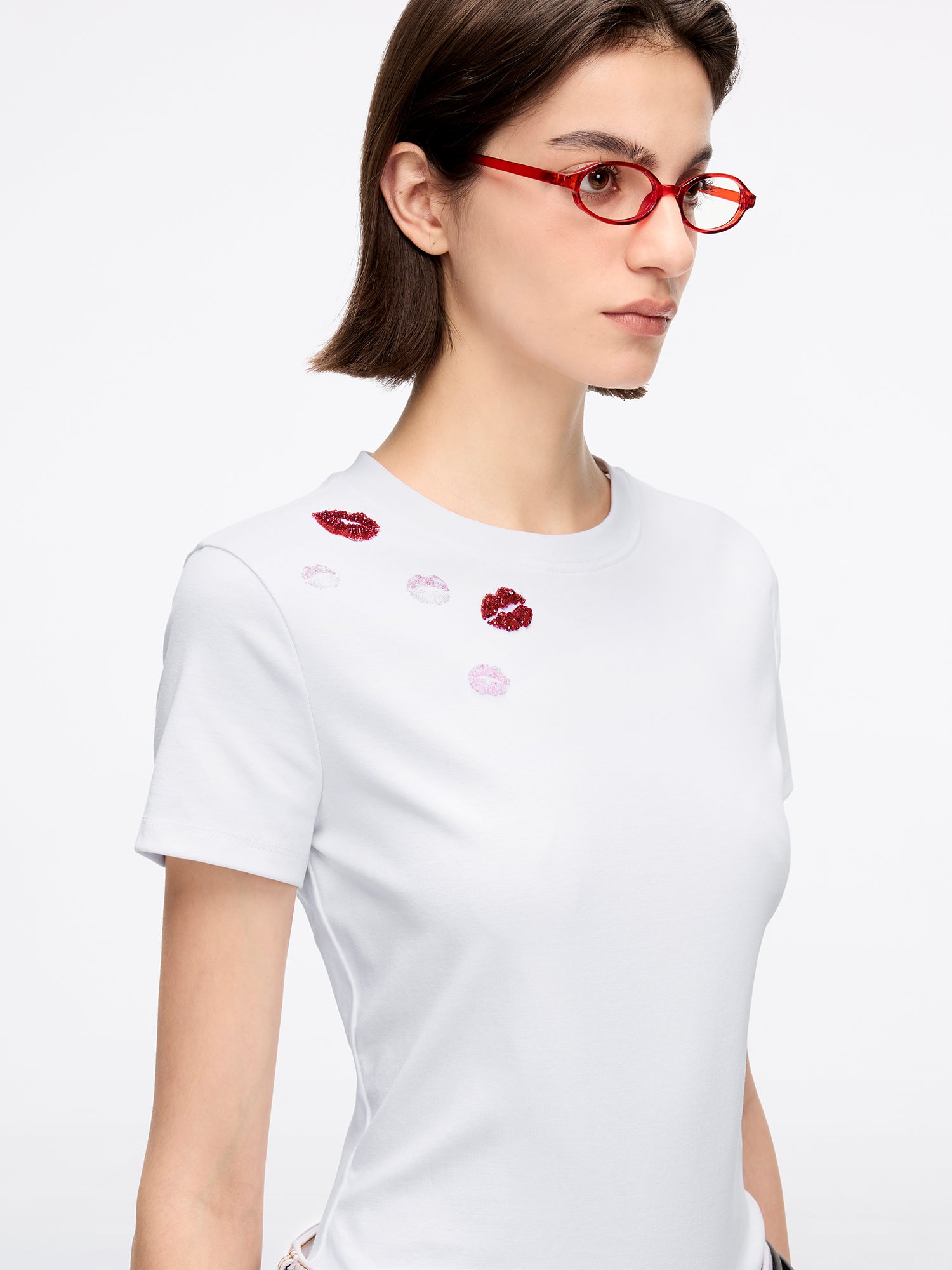 Beaded Printed T-Shirt