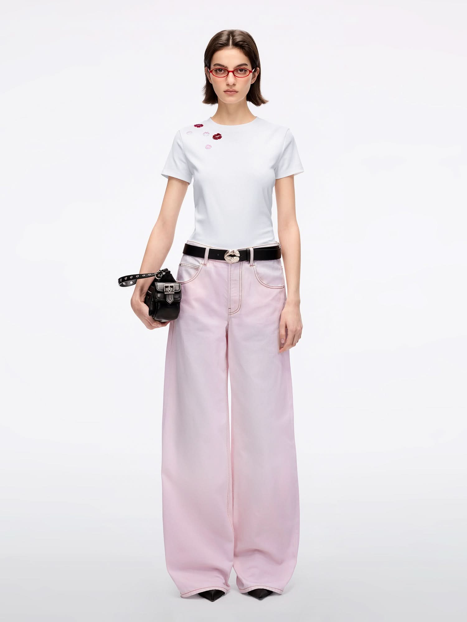 Beaded Printed T-Shirt