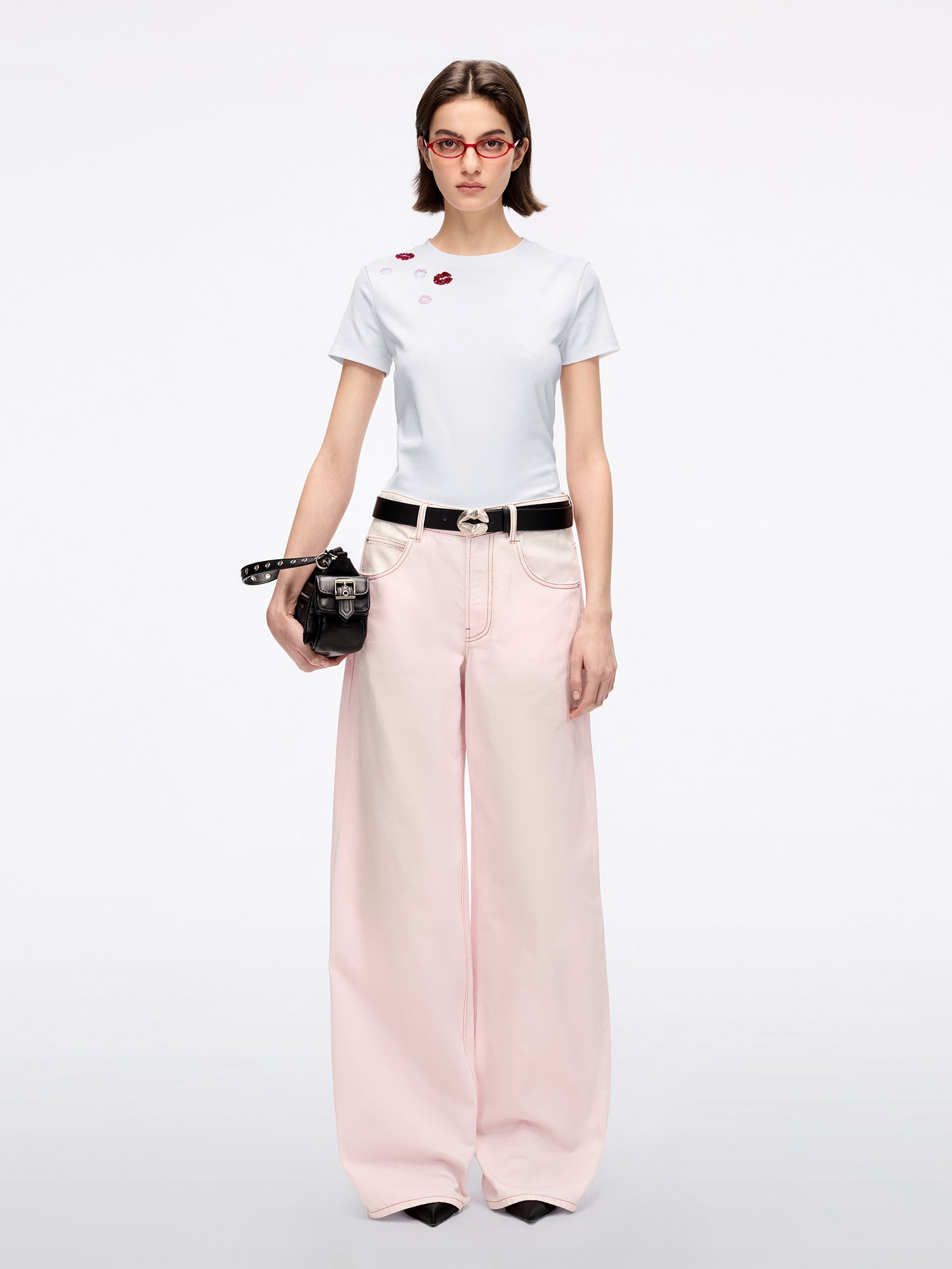 Beaded Printed T-Shirt