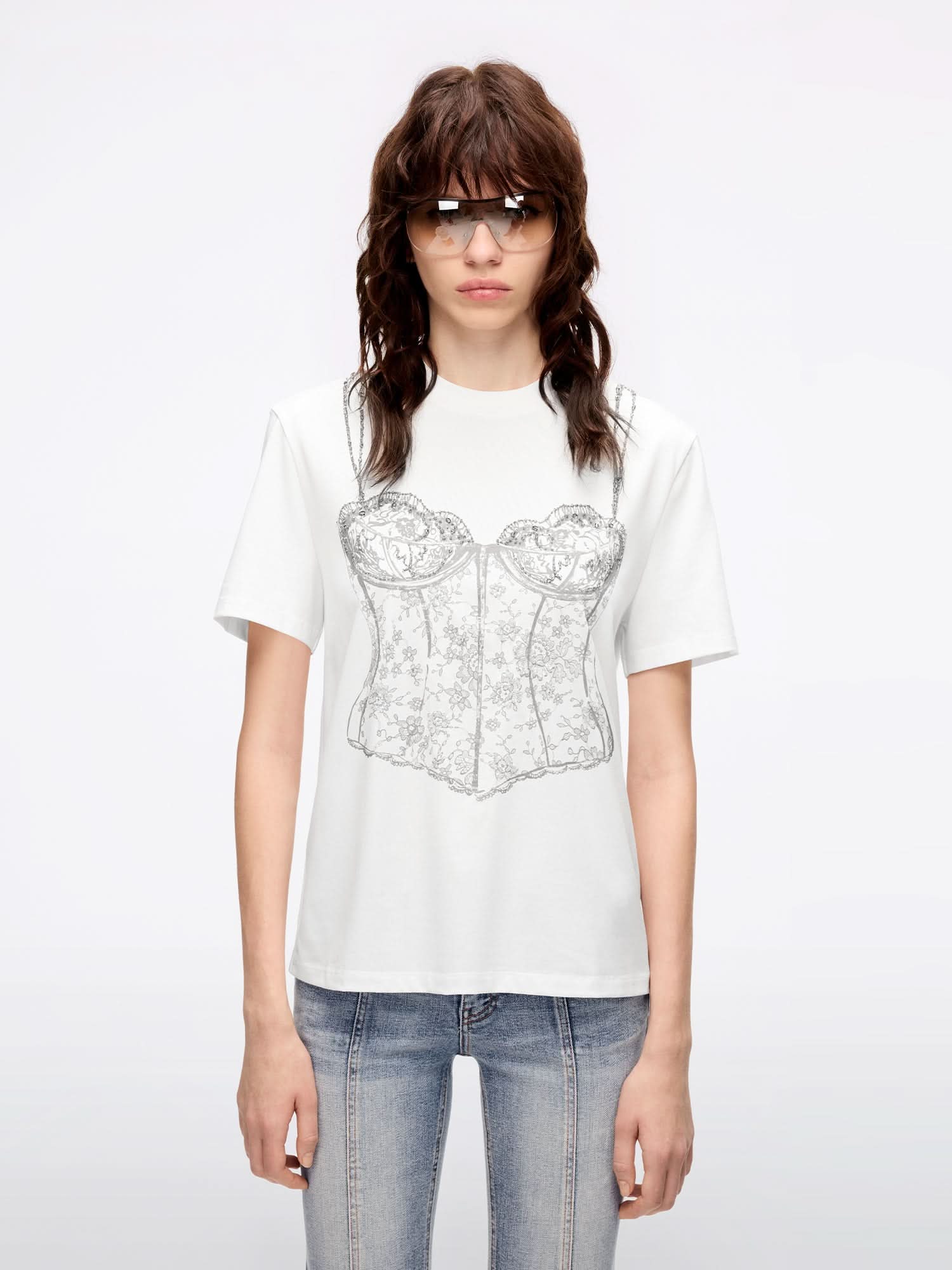 Beaded Printed T-Shirt