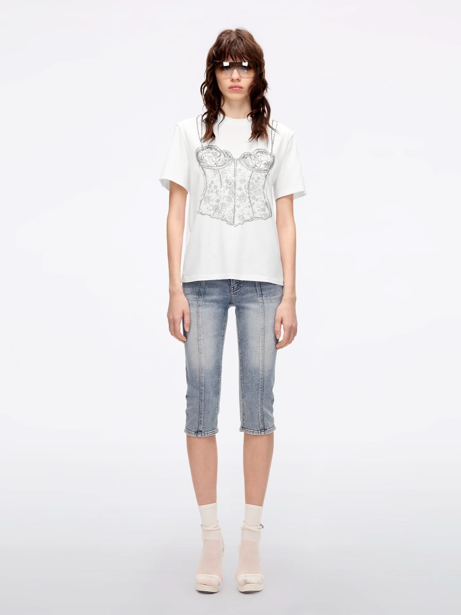 Beaded Printed T-Shirt