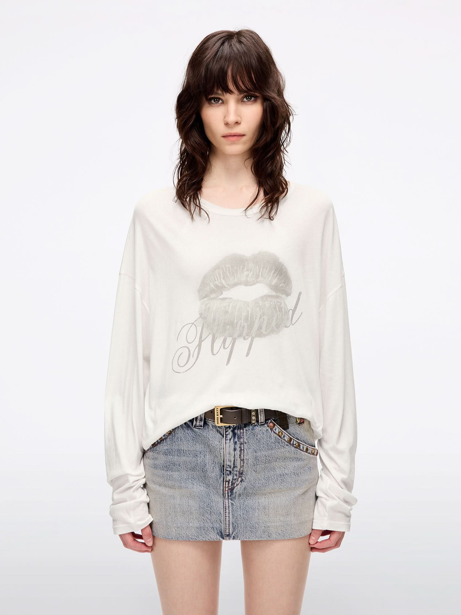 Oversized Lip Print T-Shirt