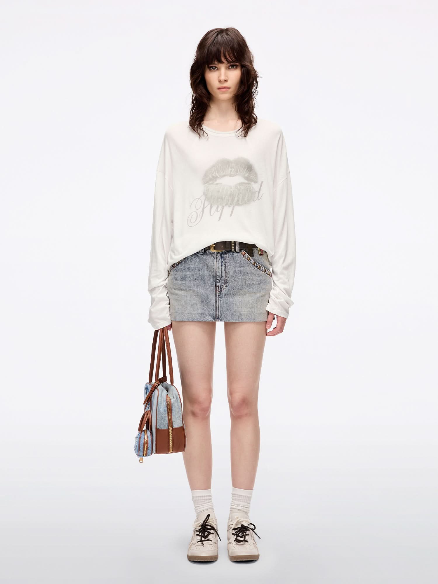 Oversized Lip Print T-Shirt