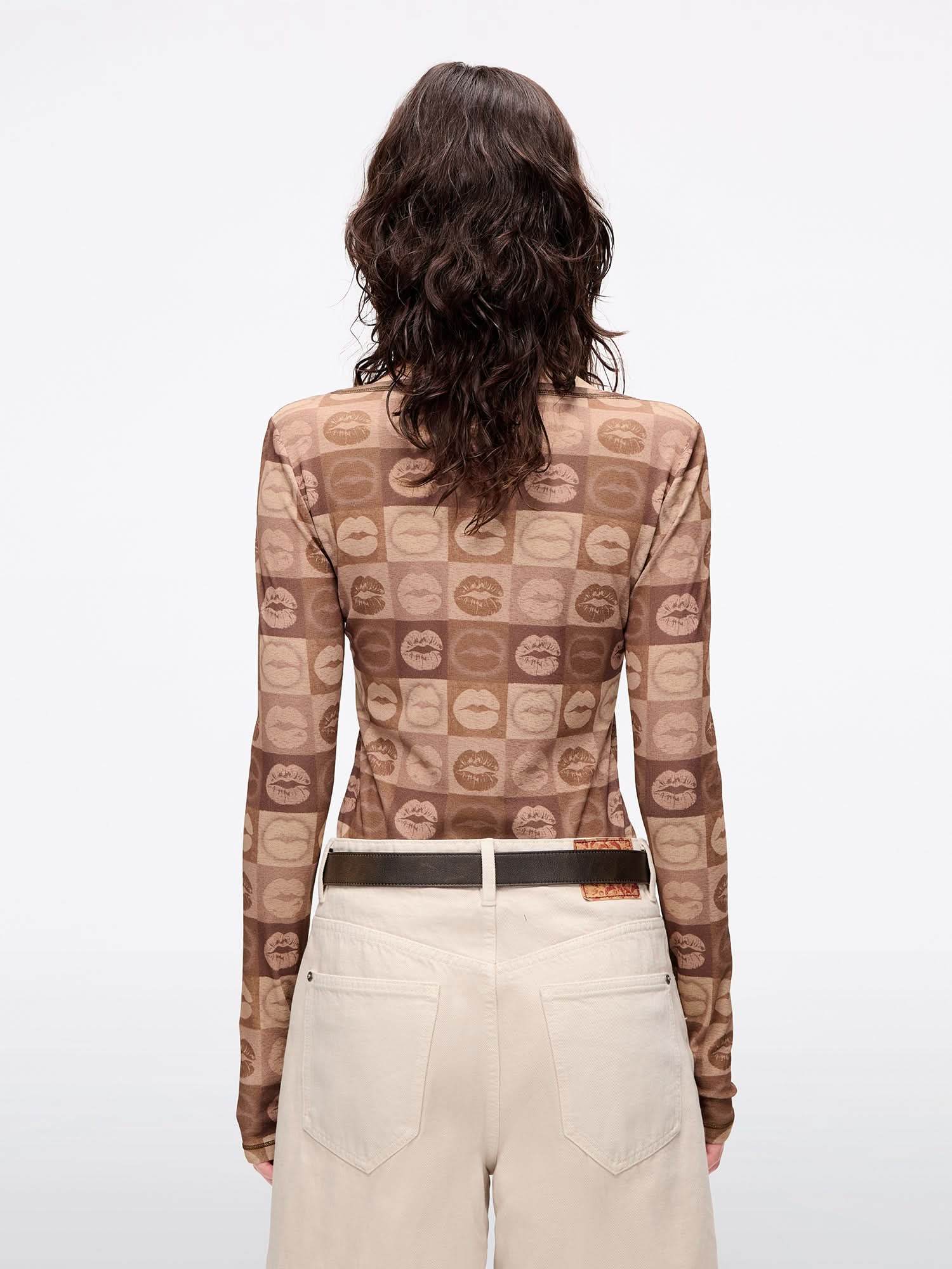 Slim-Fit Lip Print T-Shirt