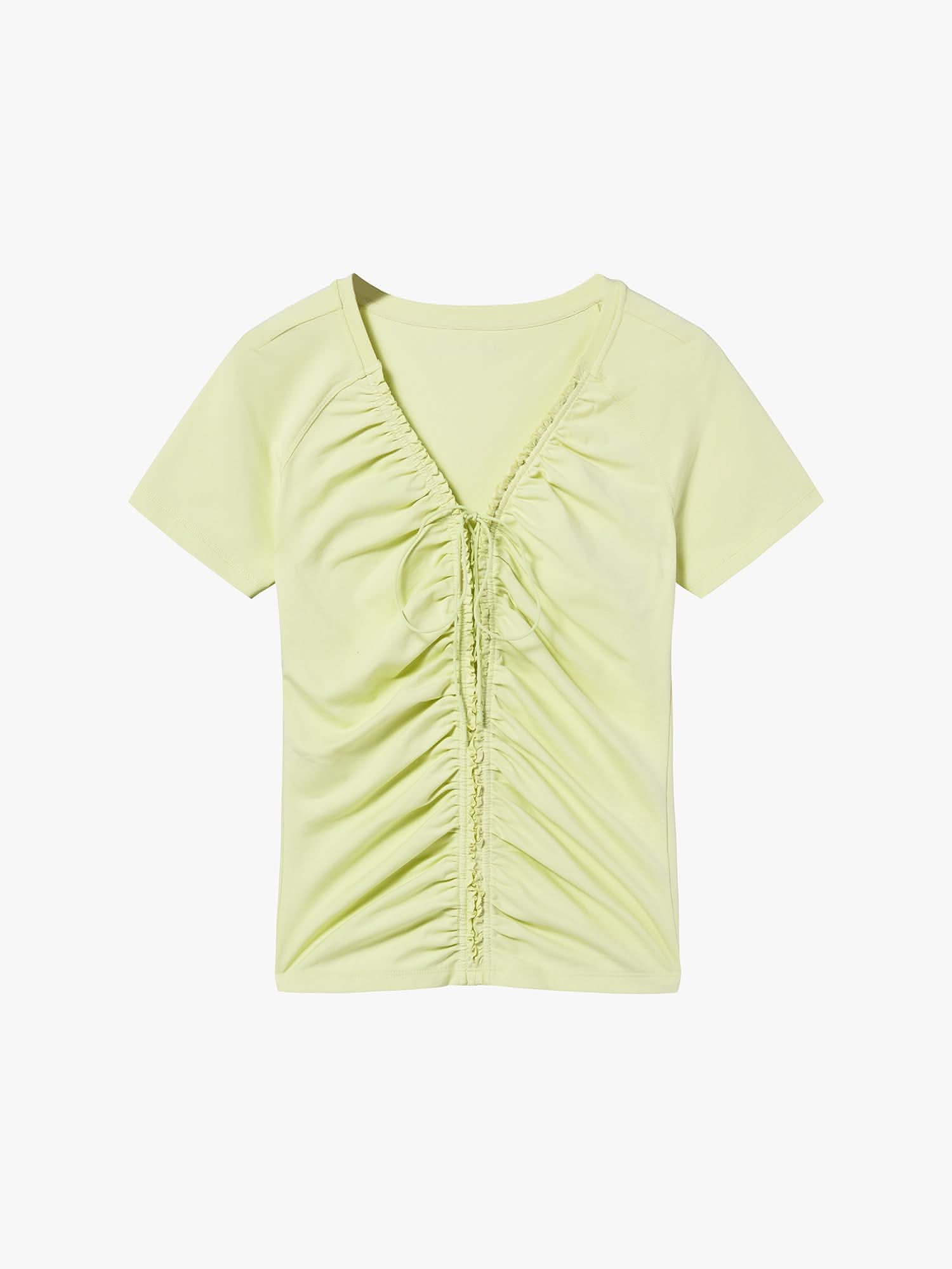 Lace-Up Cropped T-Shirt