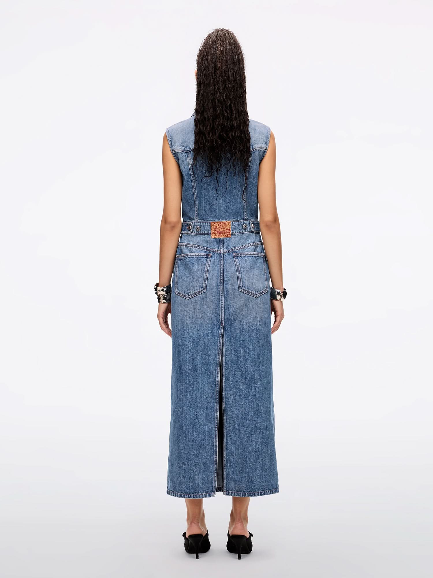 Sleeveless Denim Dress