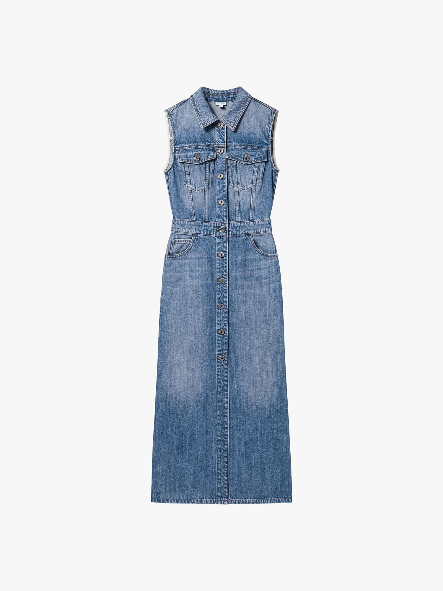 Sleeveless Denim Dress
