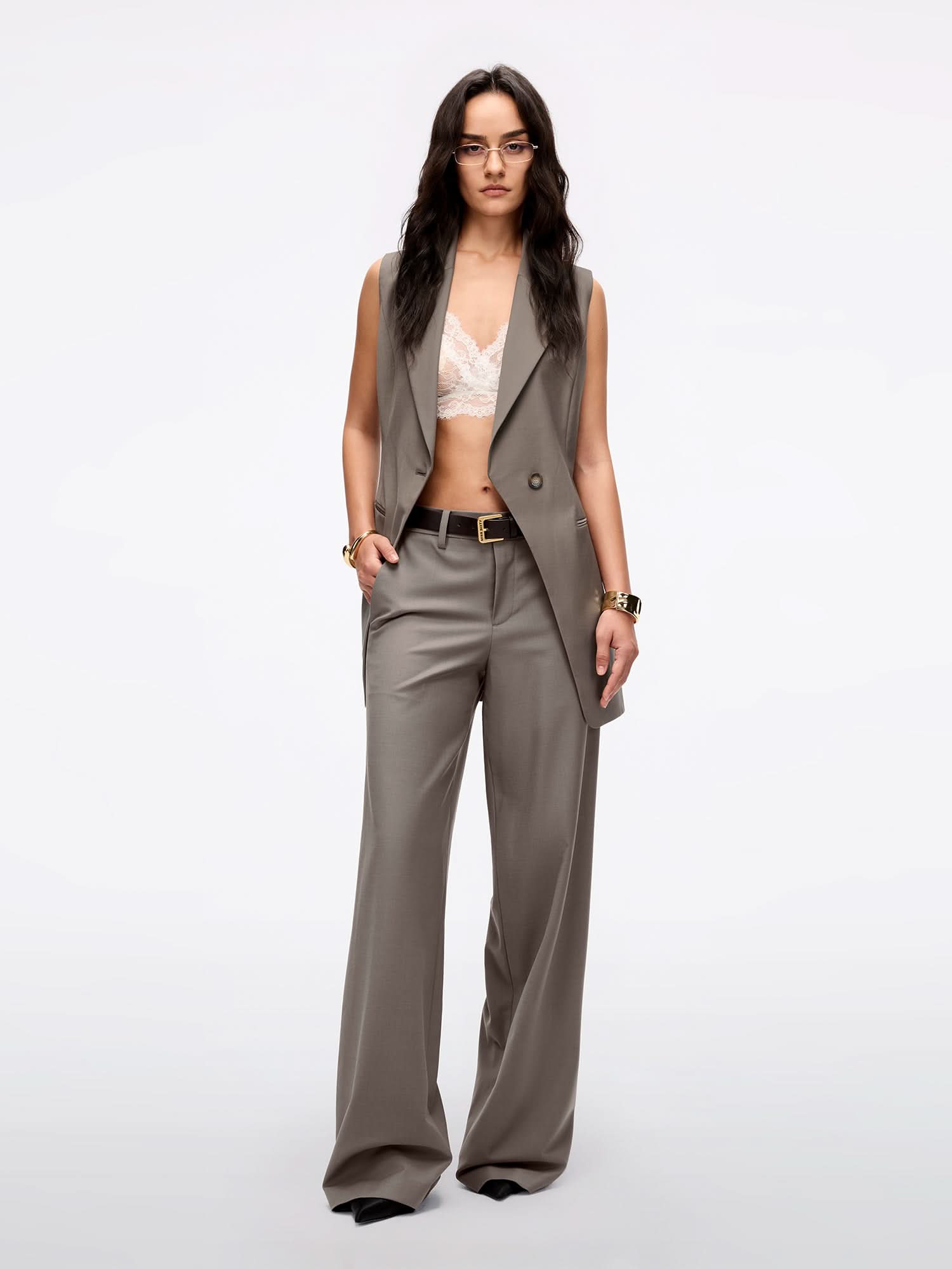 Sleeveless Blazer Vest