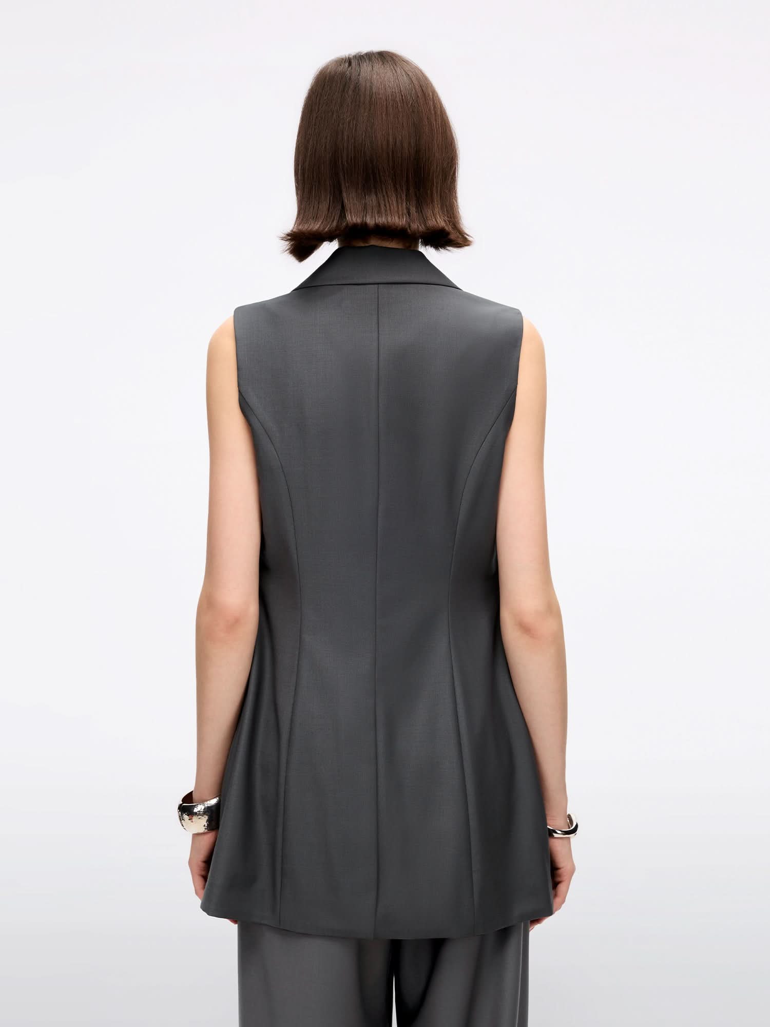 Sleeveless Blazer Vest