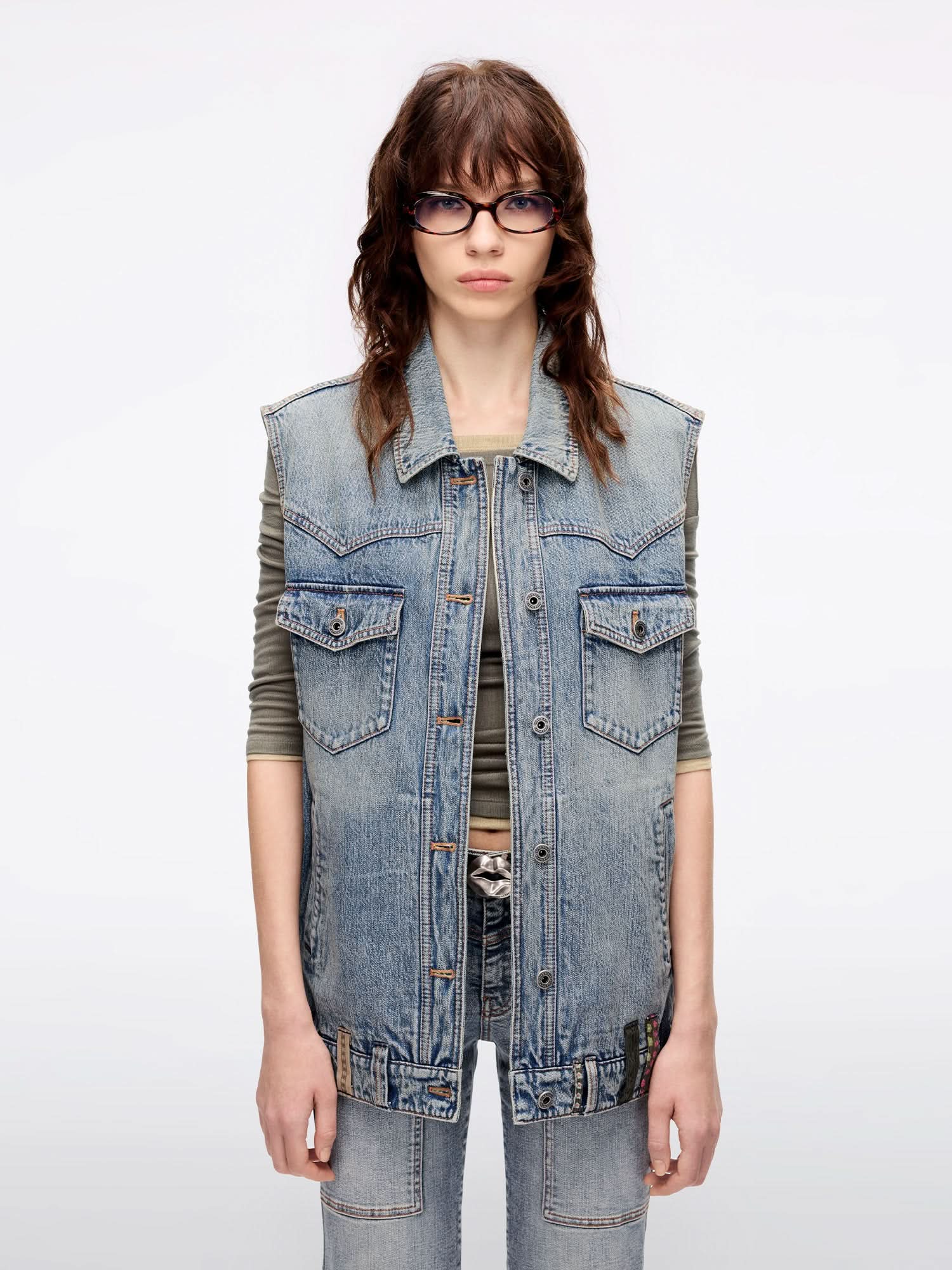 Belt Loop Denim Vest