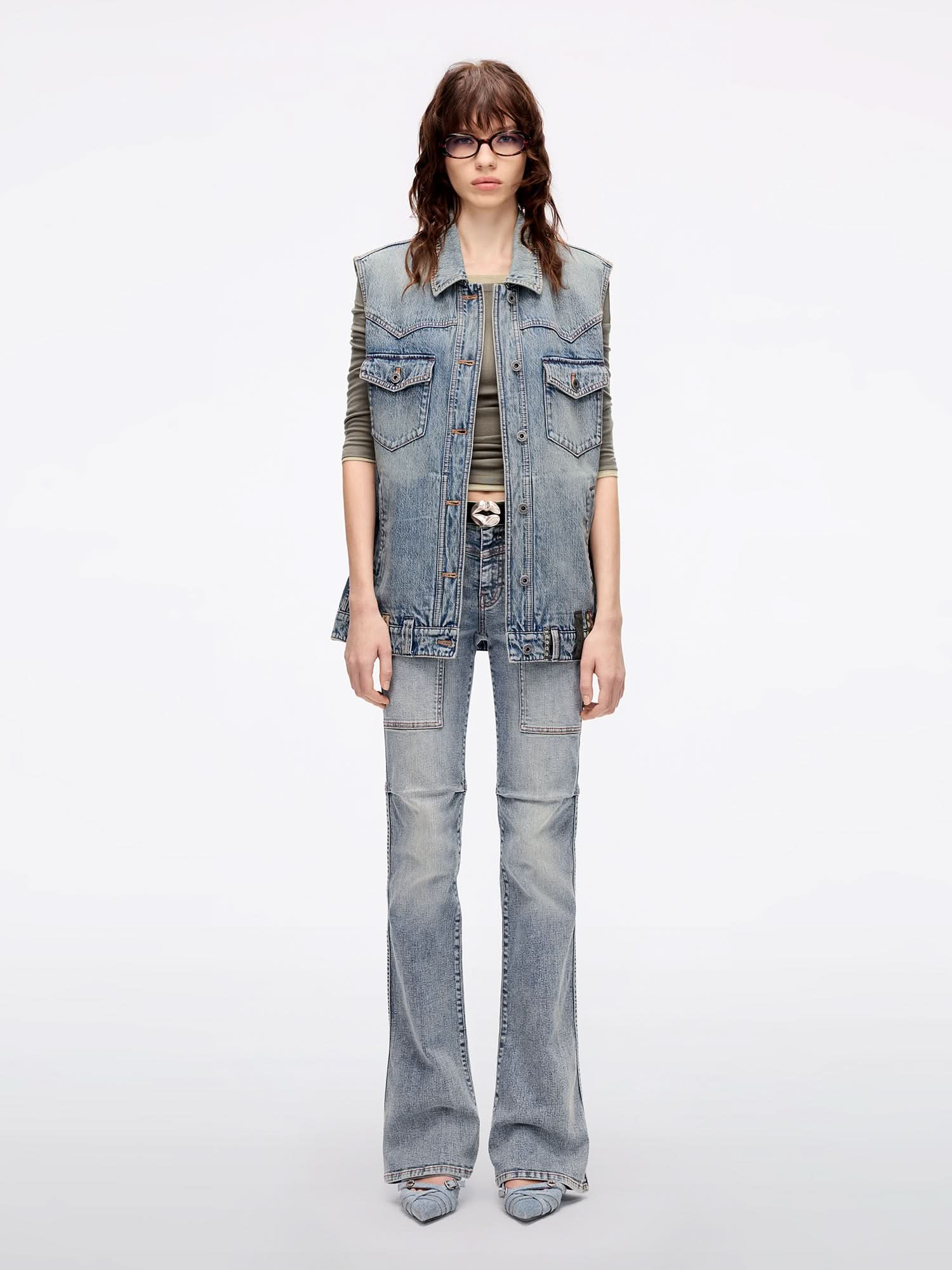 Belt Loop Denim Vest