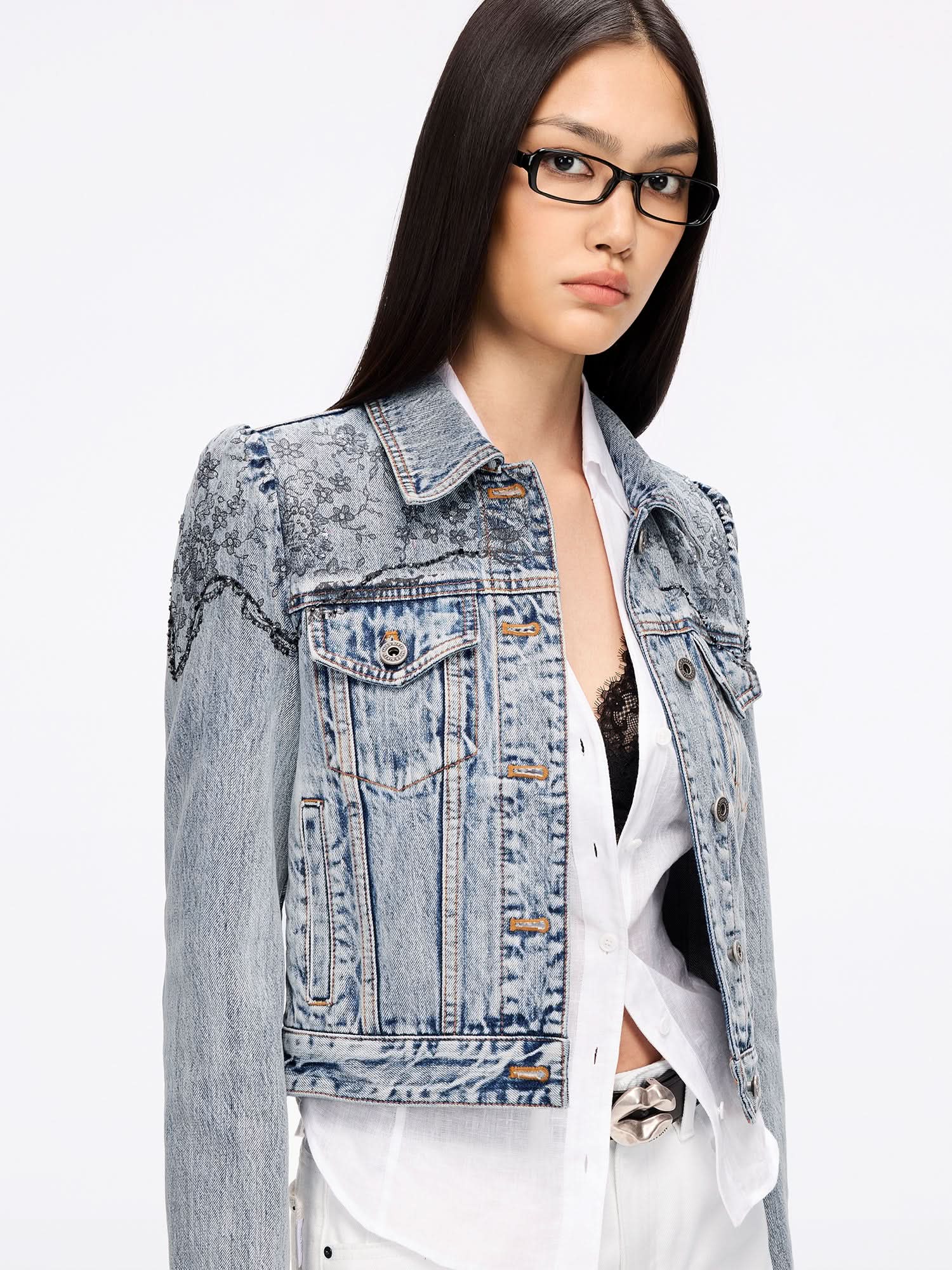 Beaded Denim Jacket