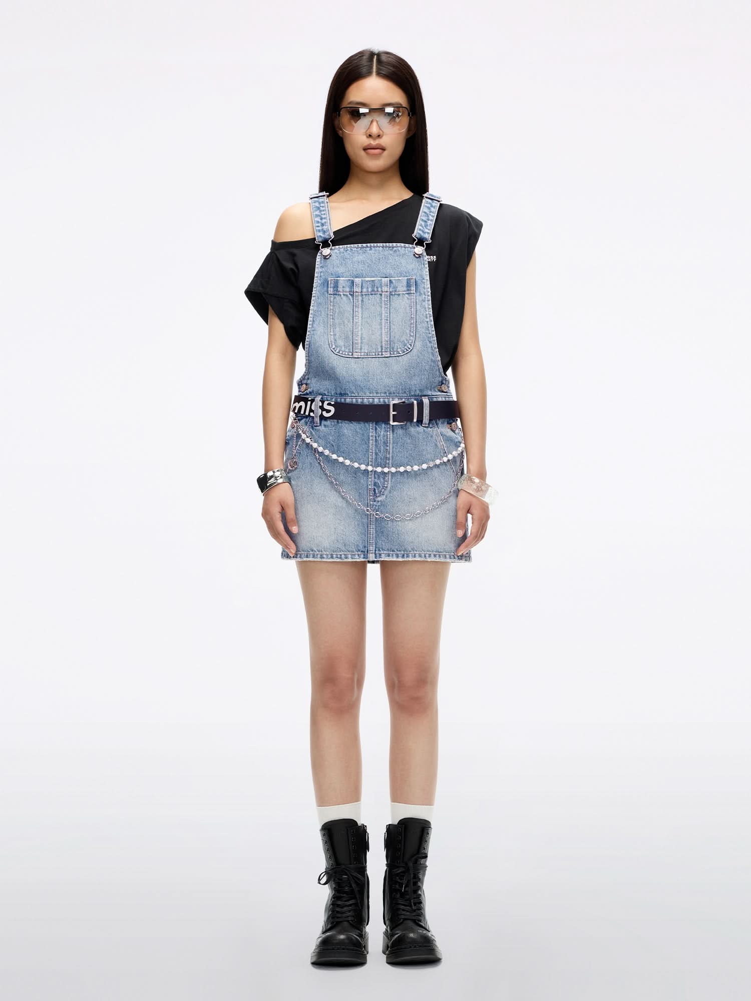 Denim Pinafore Dress