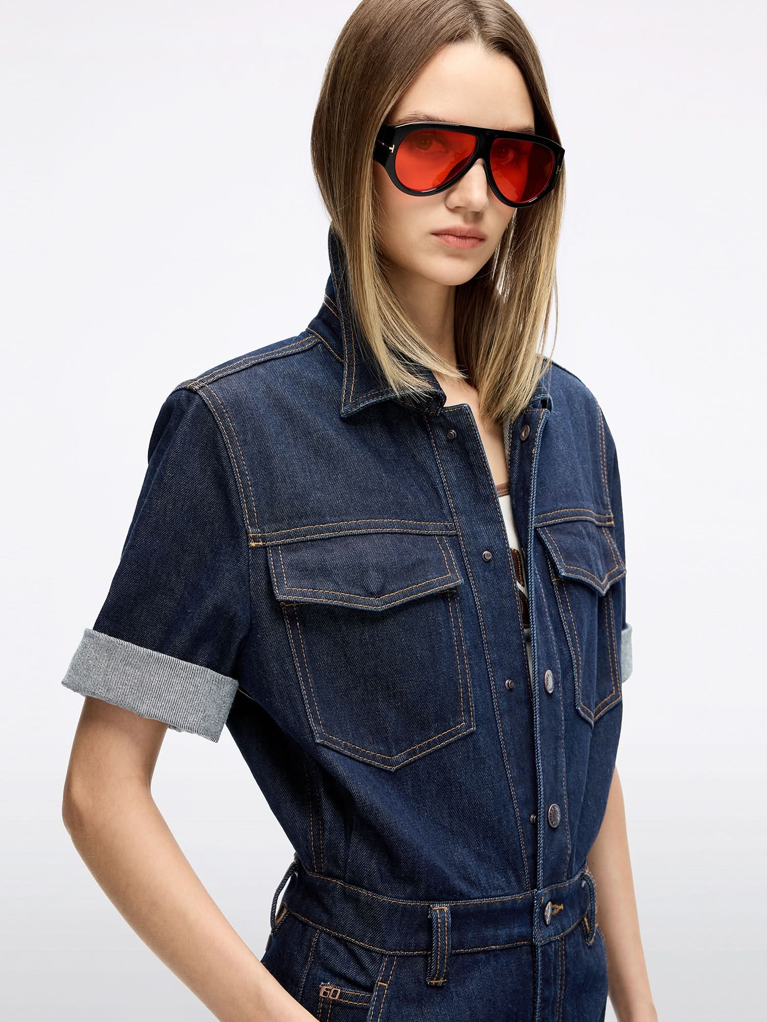 Denim Utility Jumpsuit