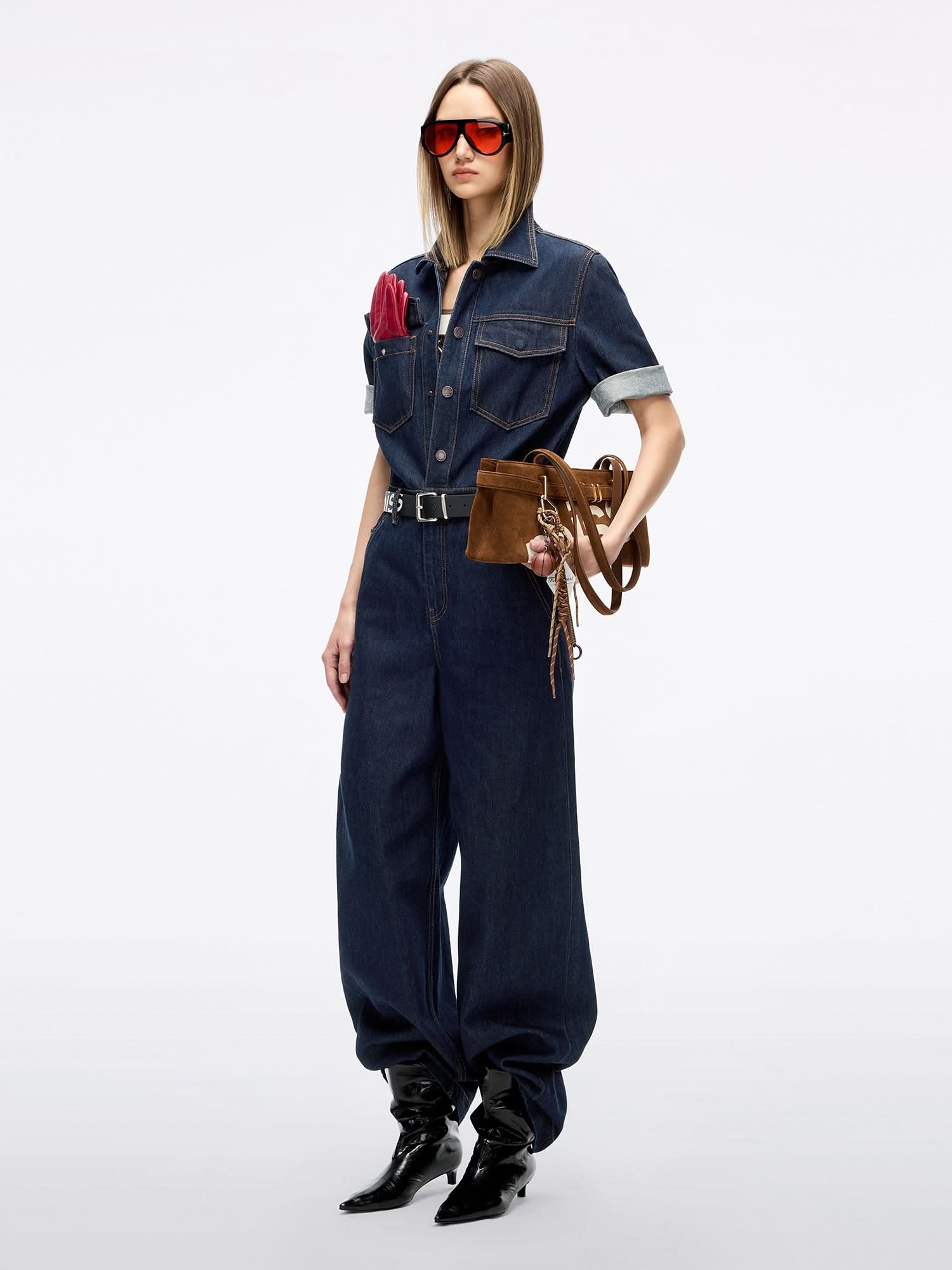 Denim Utility Jumpsuit