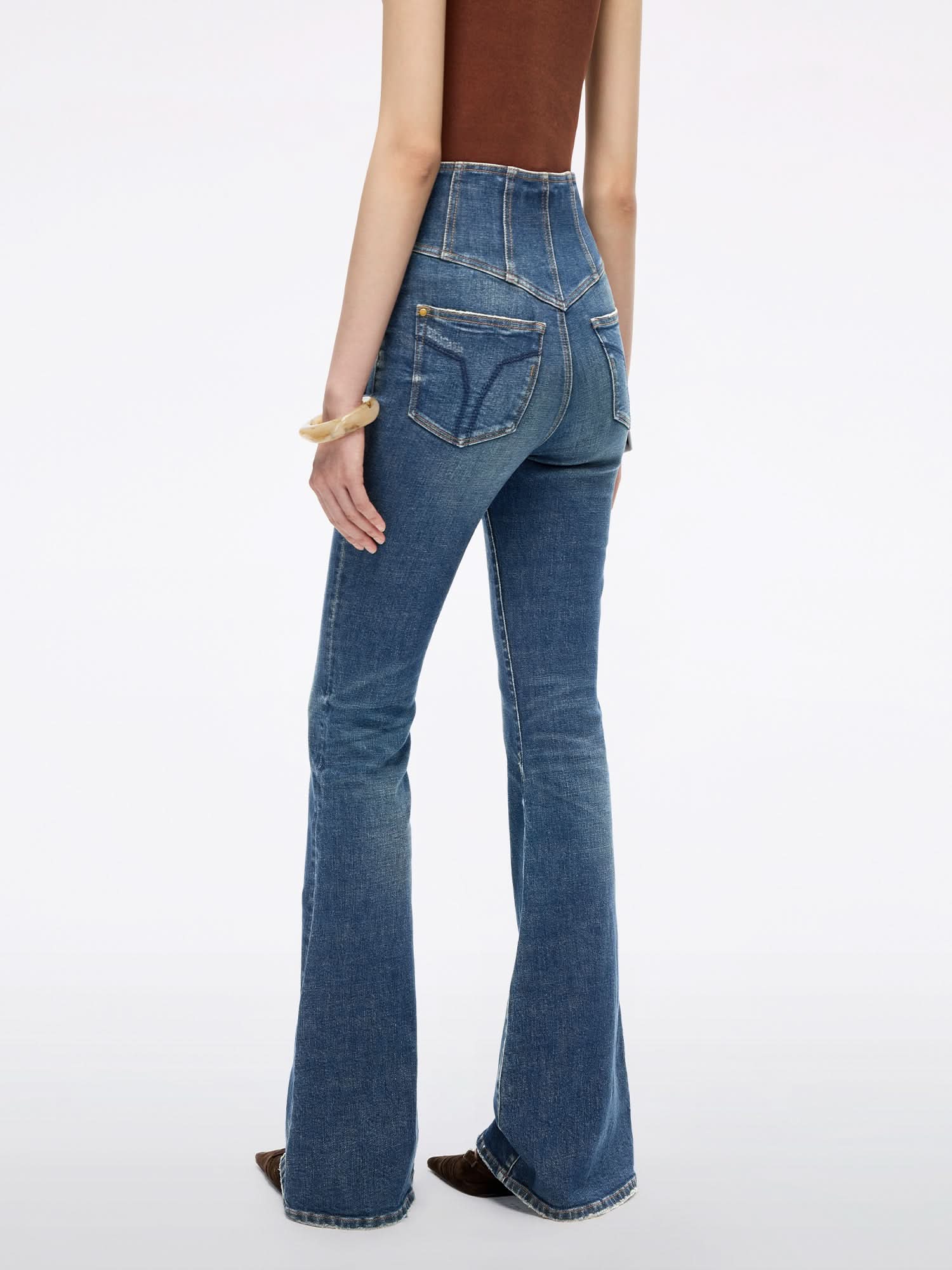 High Waisted Flared Jeans-ALICE