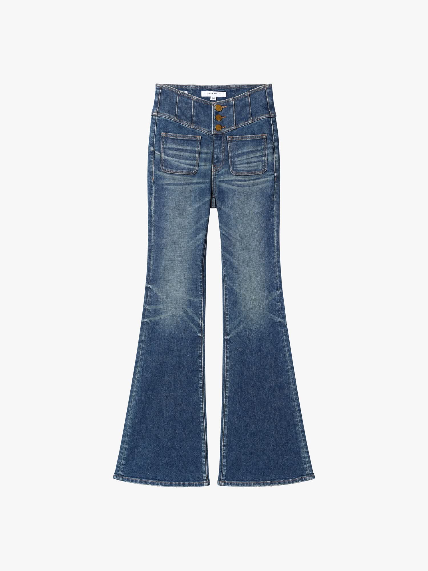 High Waisted Flared Jeans-ALICE