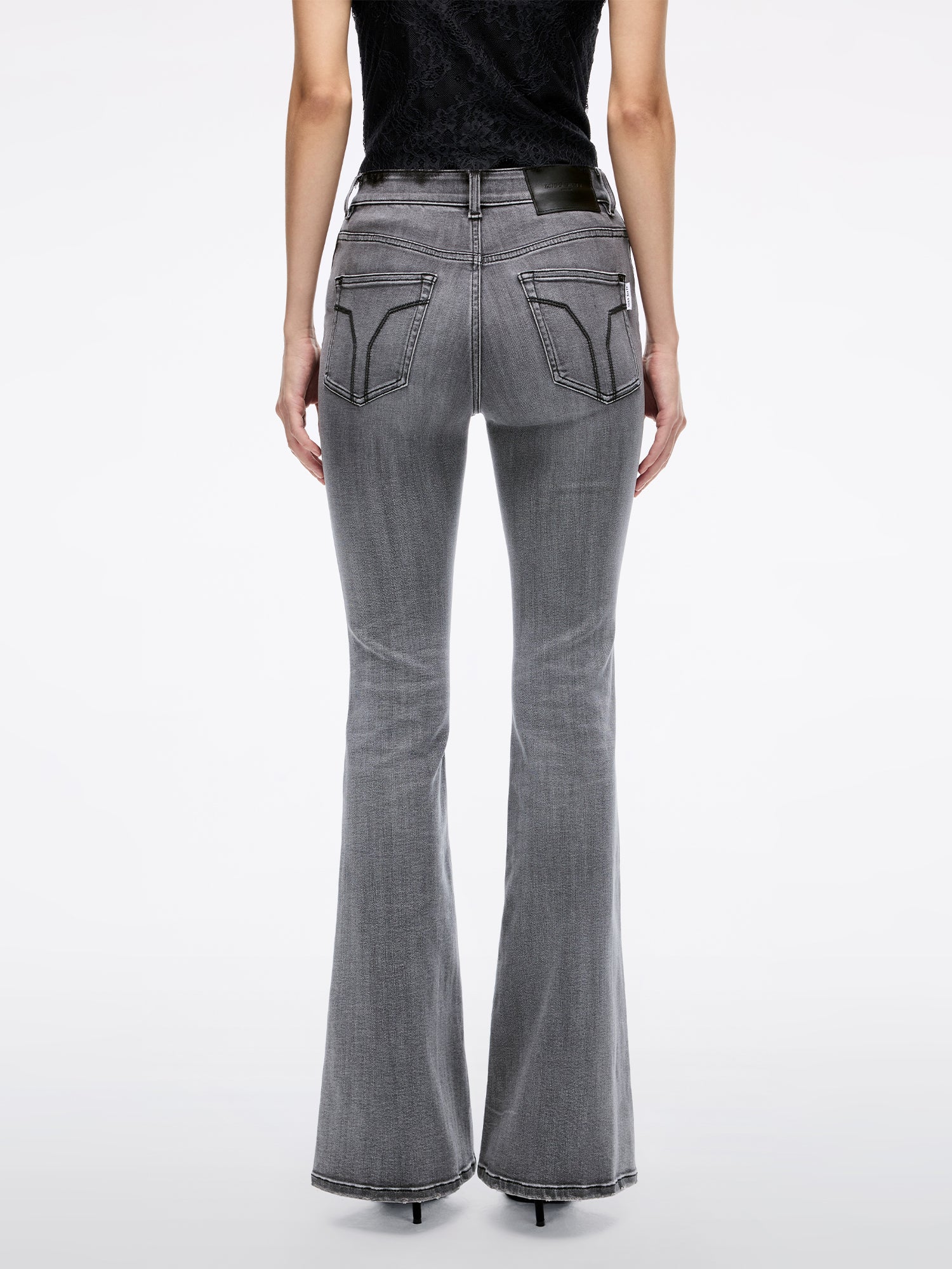 Distressed Flared Jeans-SSM