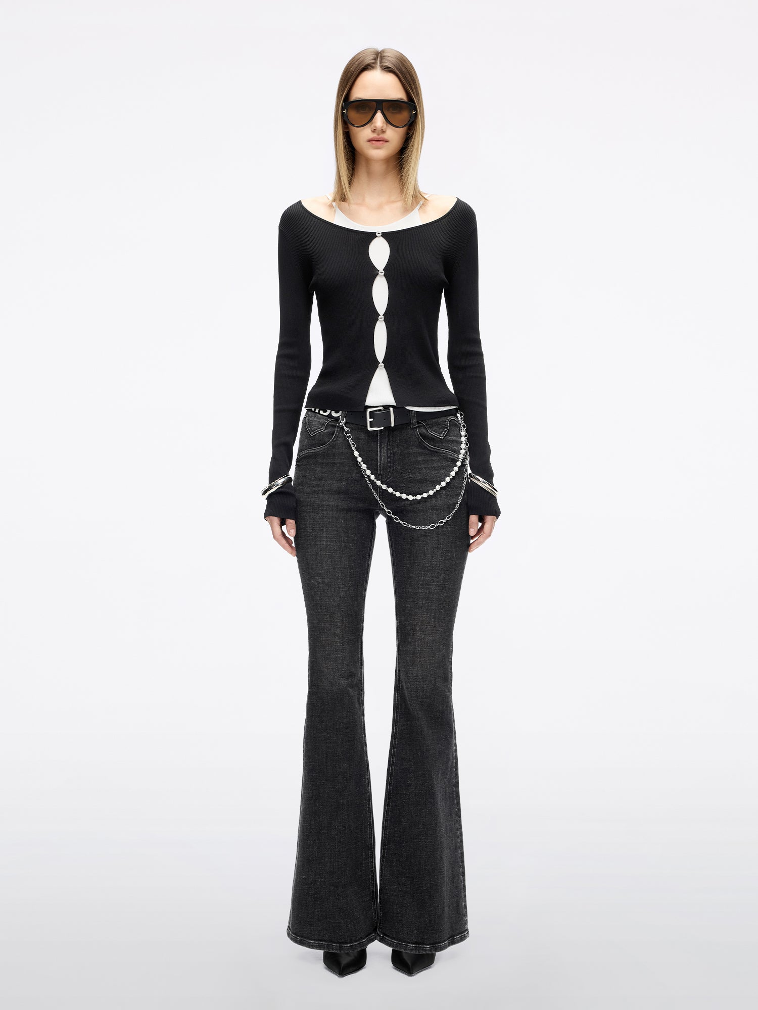 Slim-Fit Flared Jeans