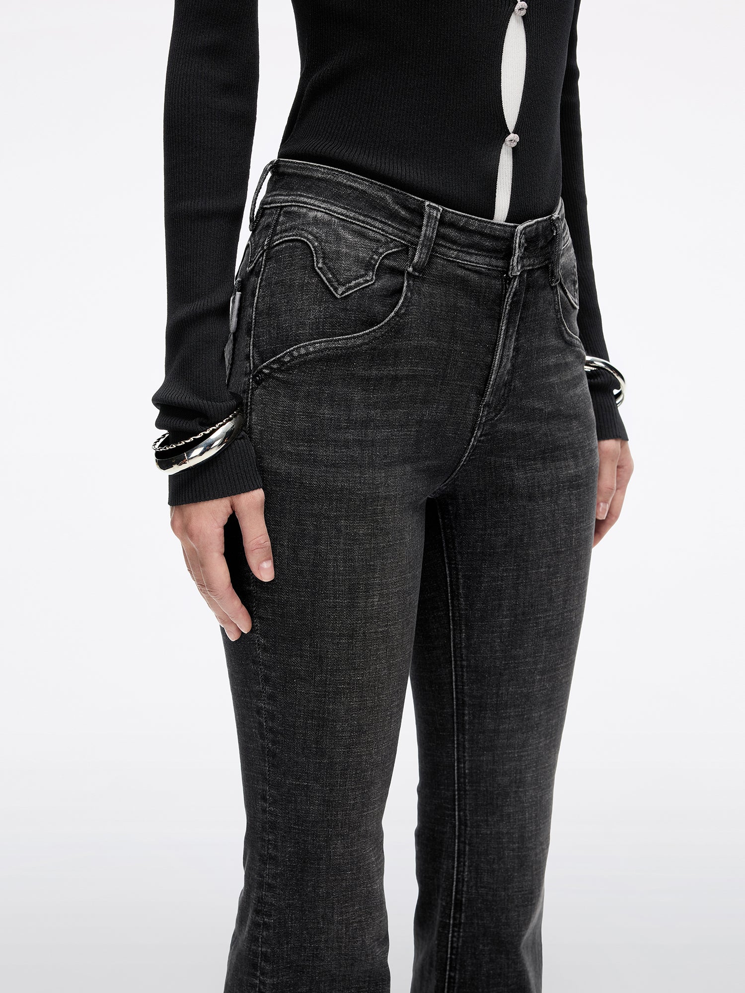 Slim-Fit Flared Jeans
