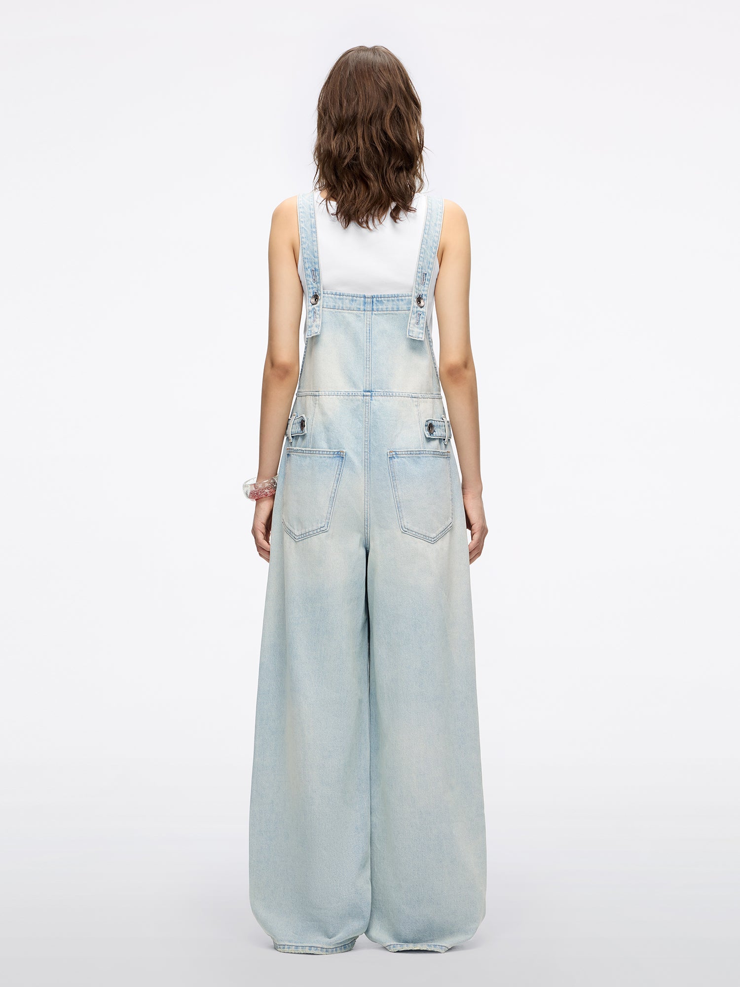 Distressed Denim Jumpsuit