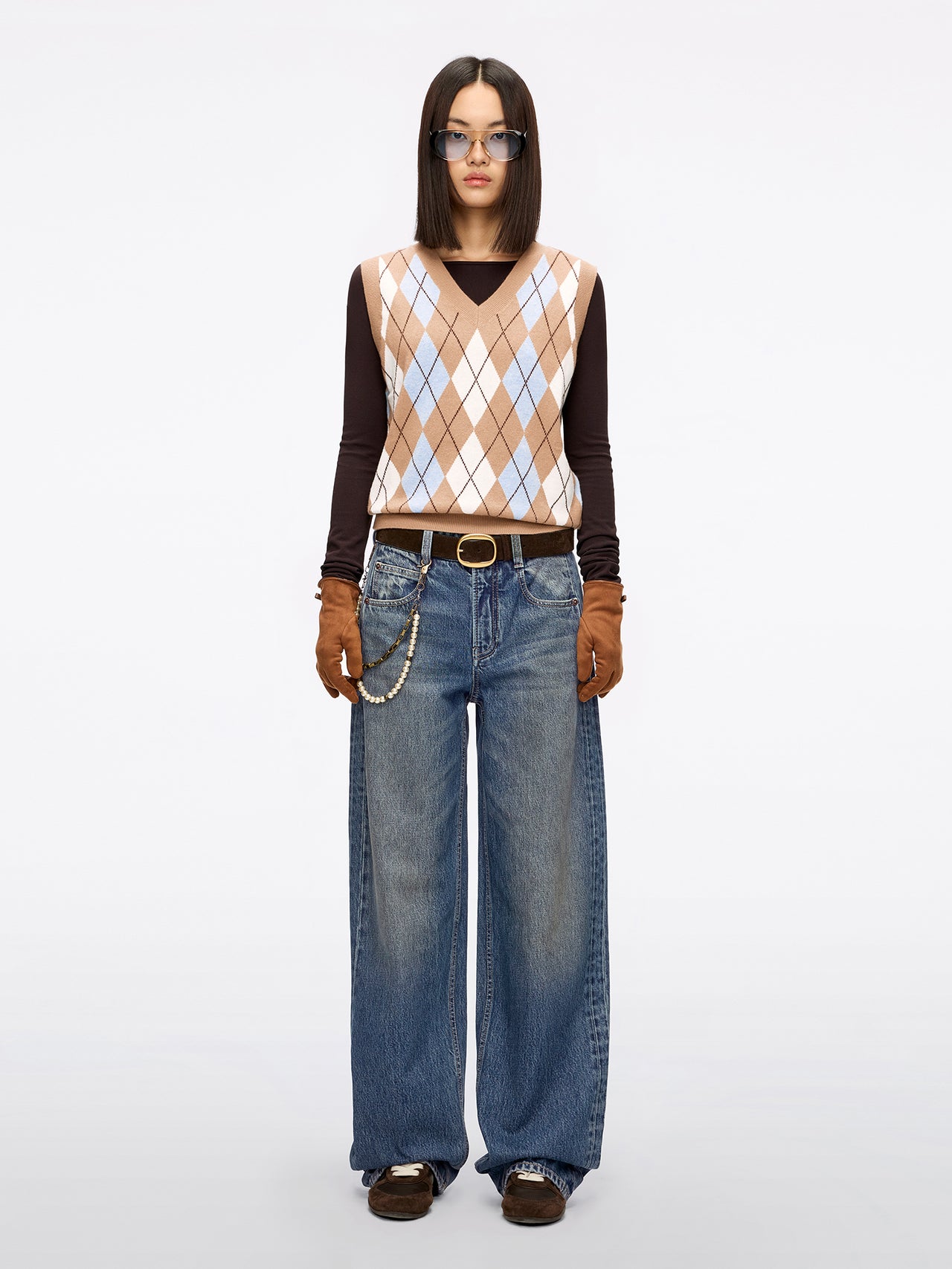 Patchwork Loose-Fit Denim Jeans