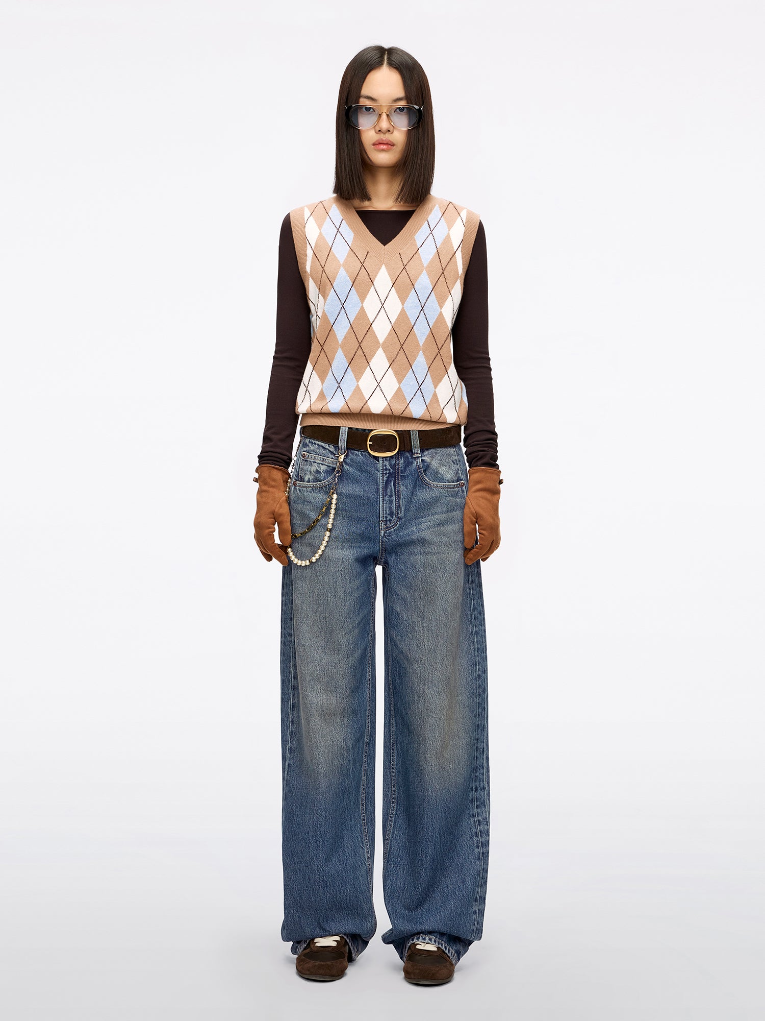 Patchwork Loose-Fit Denim Jeans