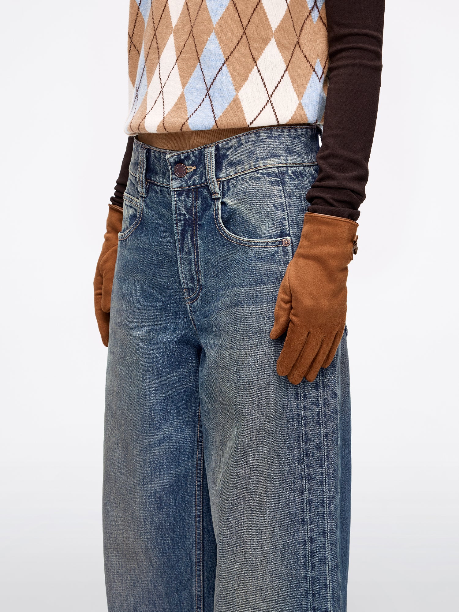 Patchwork Loose-Fit Denim Jeans