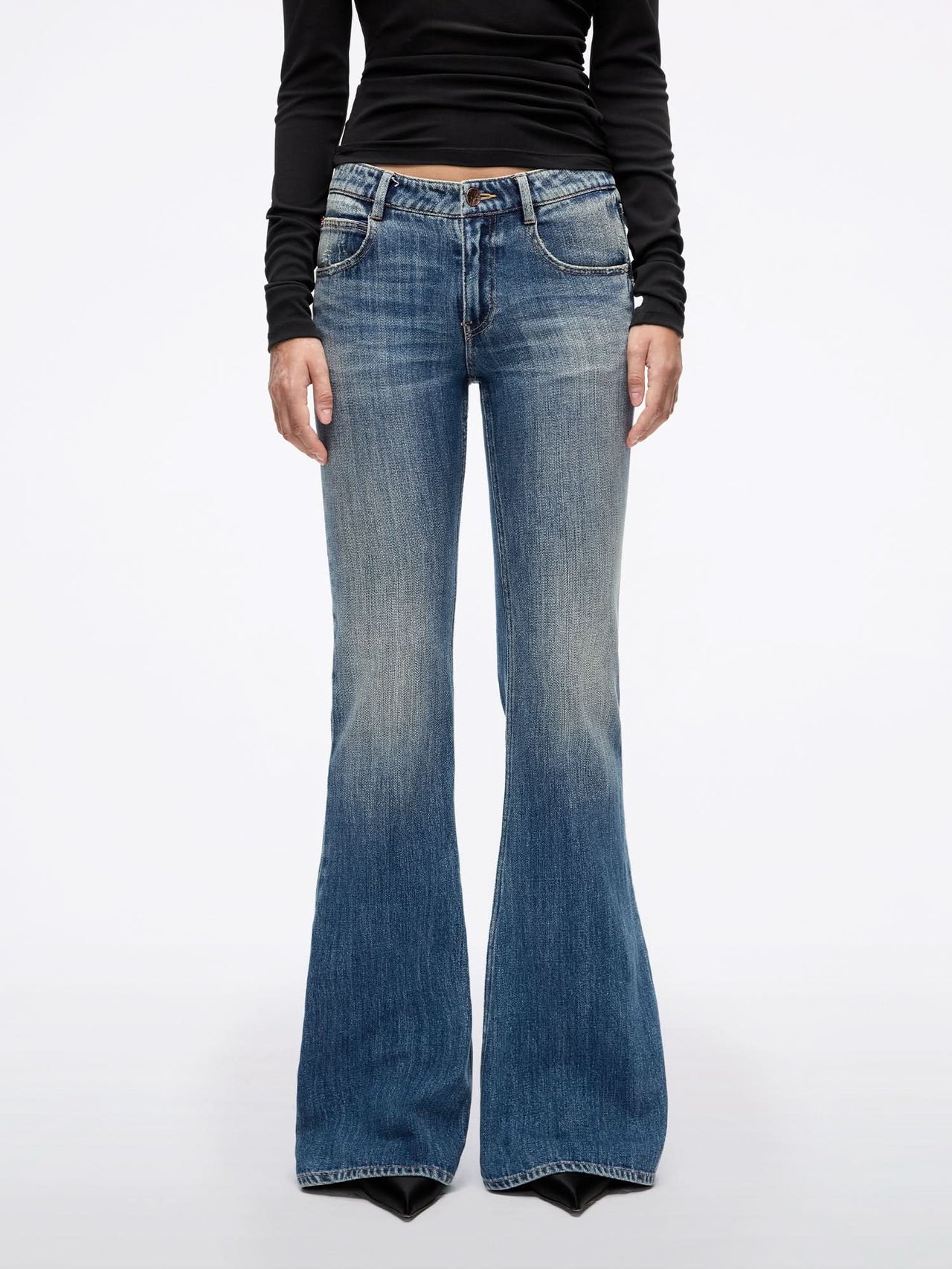 Distressed Flared Jeans