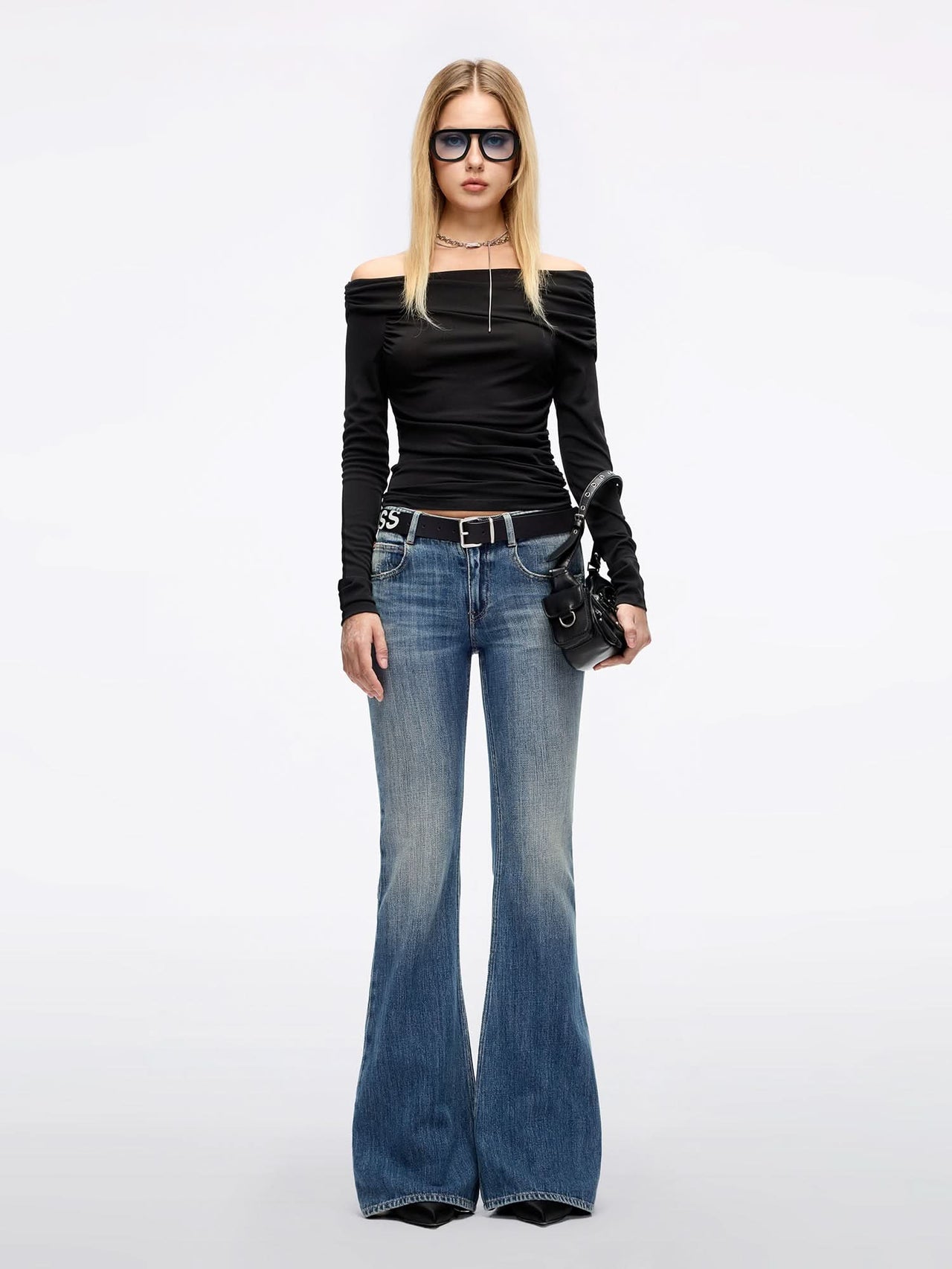 Distressed Flared Jeans