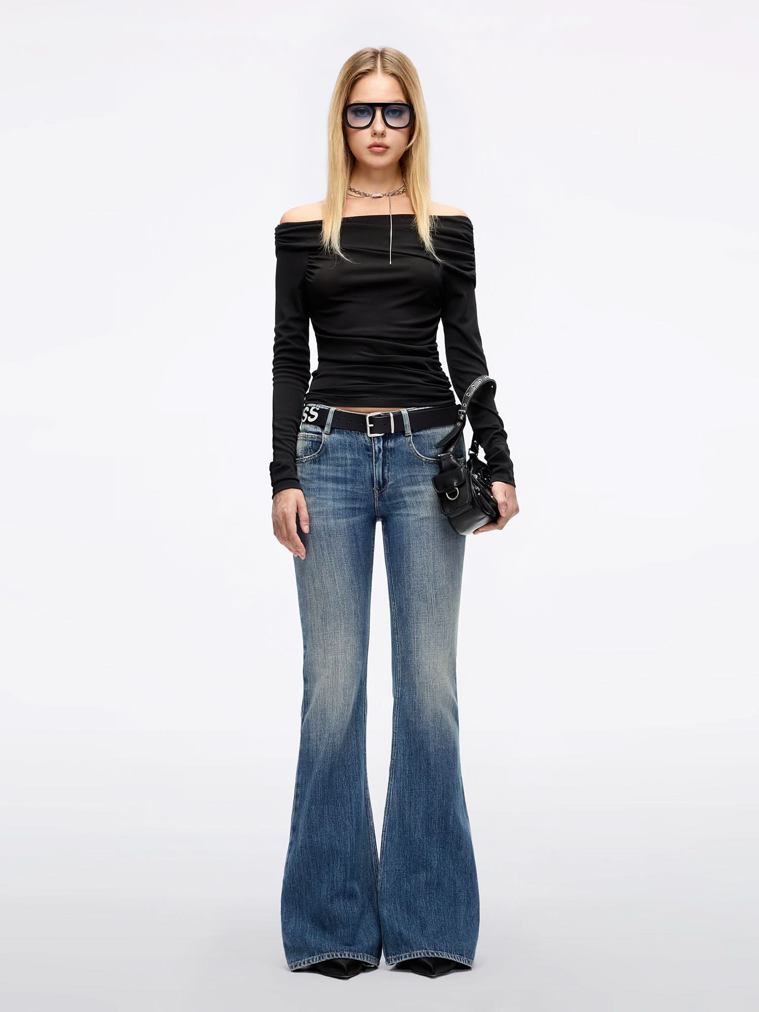 Distressed Flared Jeans