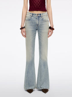 Embroidered Flared Jeans