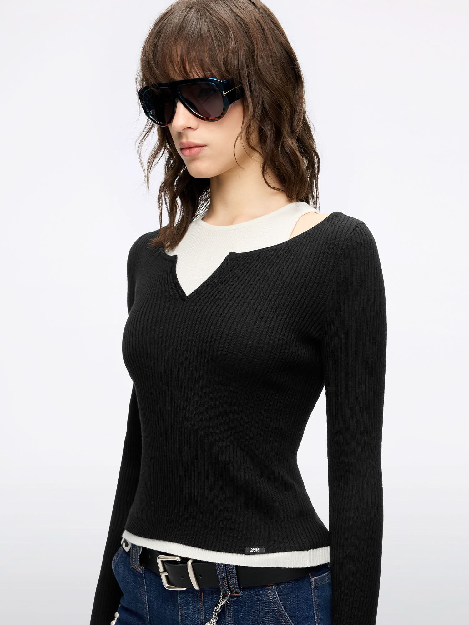 トップス bibiy MEGAN LAME KNIT BIBIY. MADE | MEGAN LAME KNIT WHITE｜Bibiy.